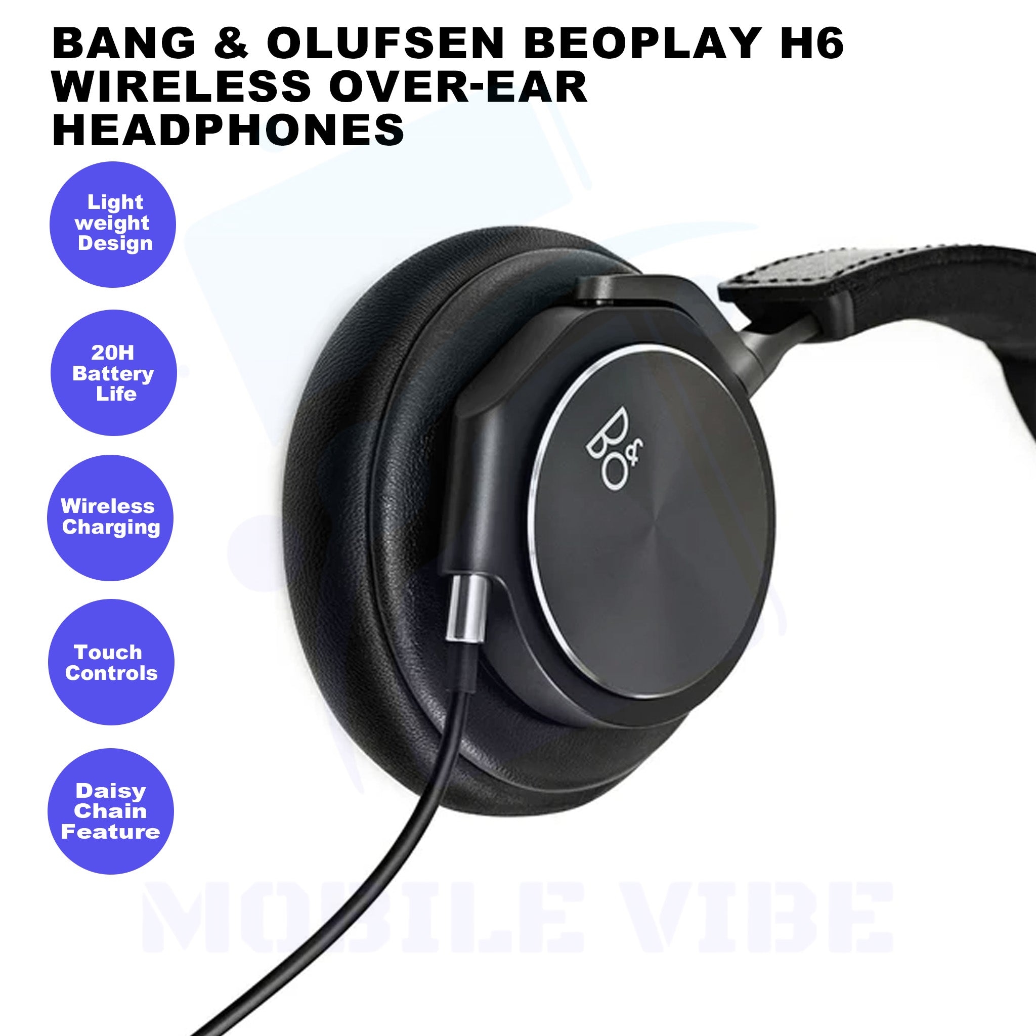Bang & Olufsen Beoplay H6 Wireless Over-Ear Headphones features