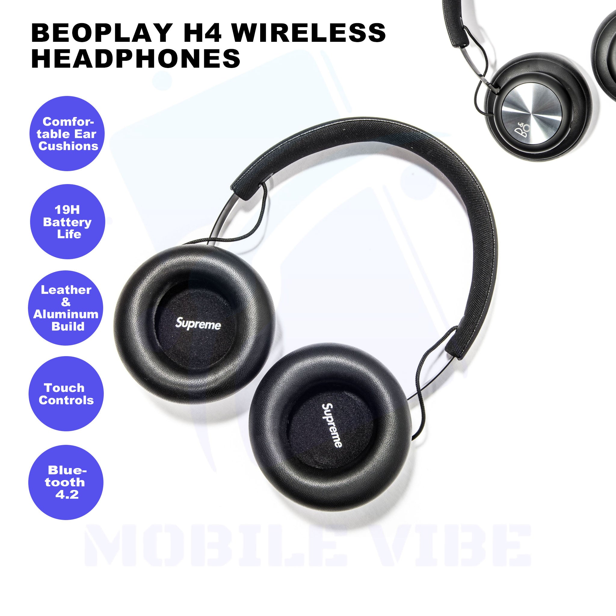 Beoplay H4 Wireless Headphones - Black features