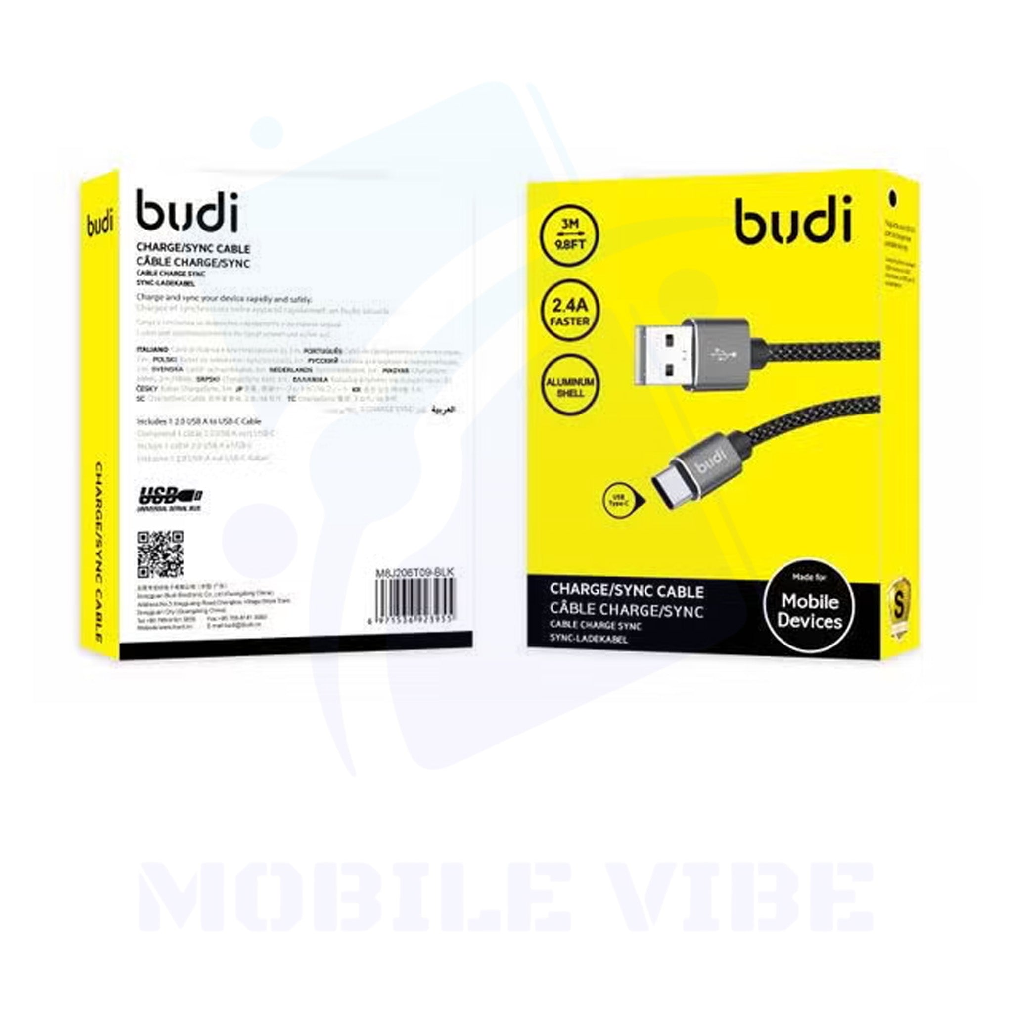 Budi USB Charging Cable Packed