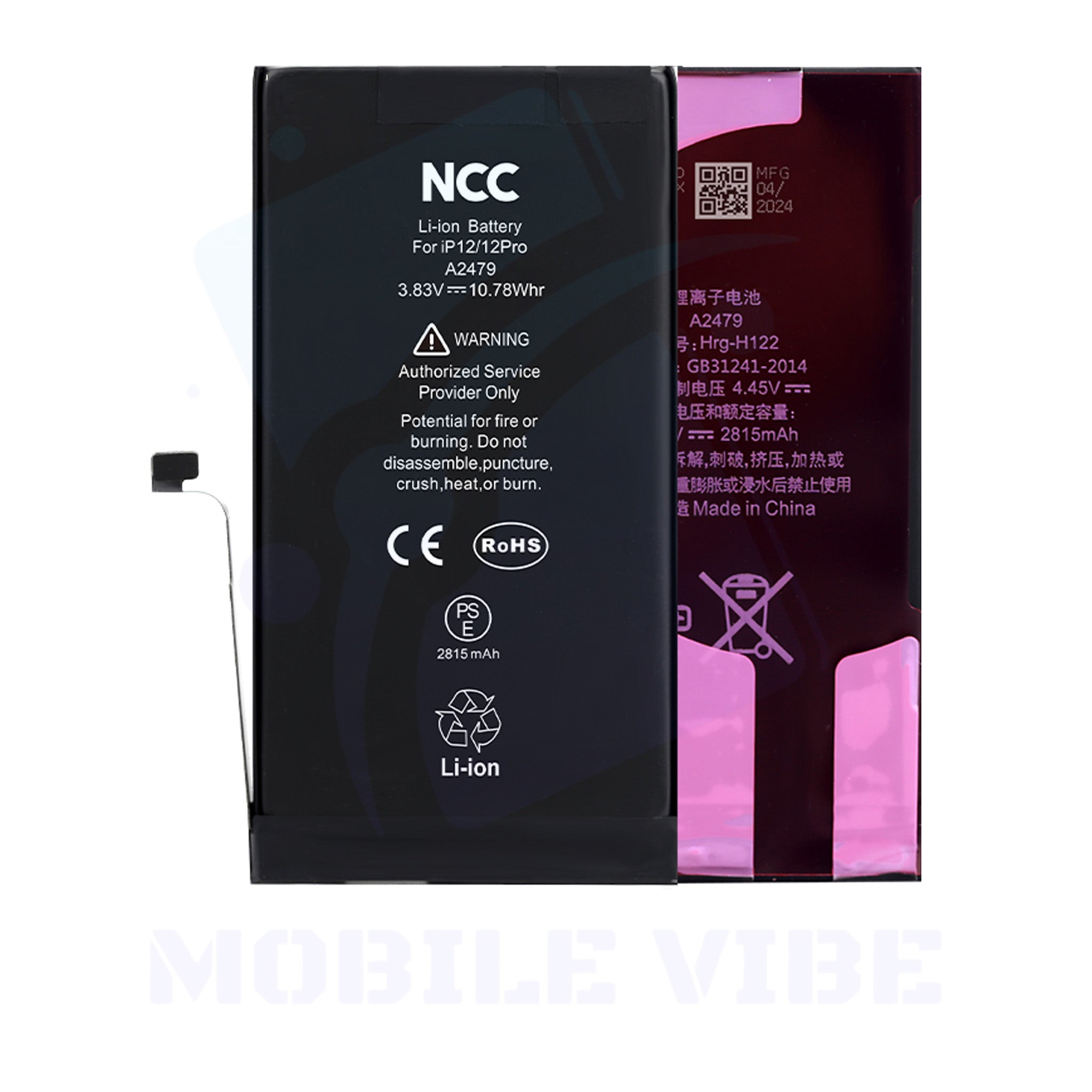 NCC Battery for iPhone 12/12 Pro Back