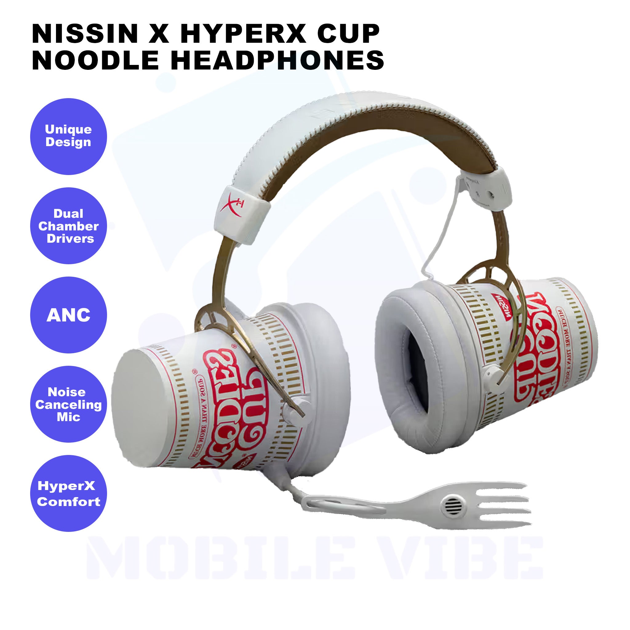 Nissin x HyperX Cup Noodle Headphones features