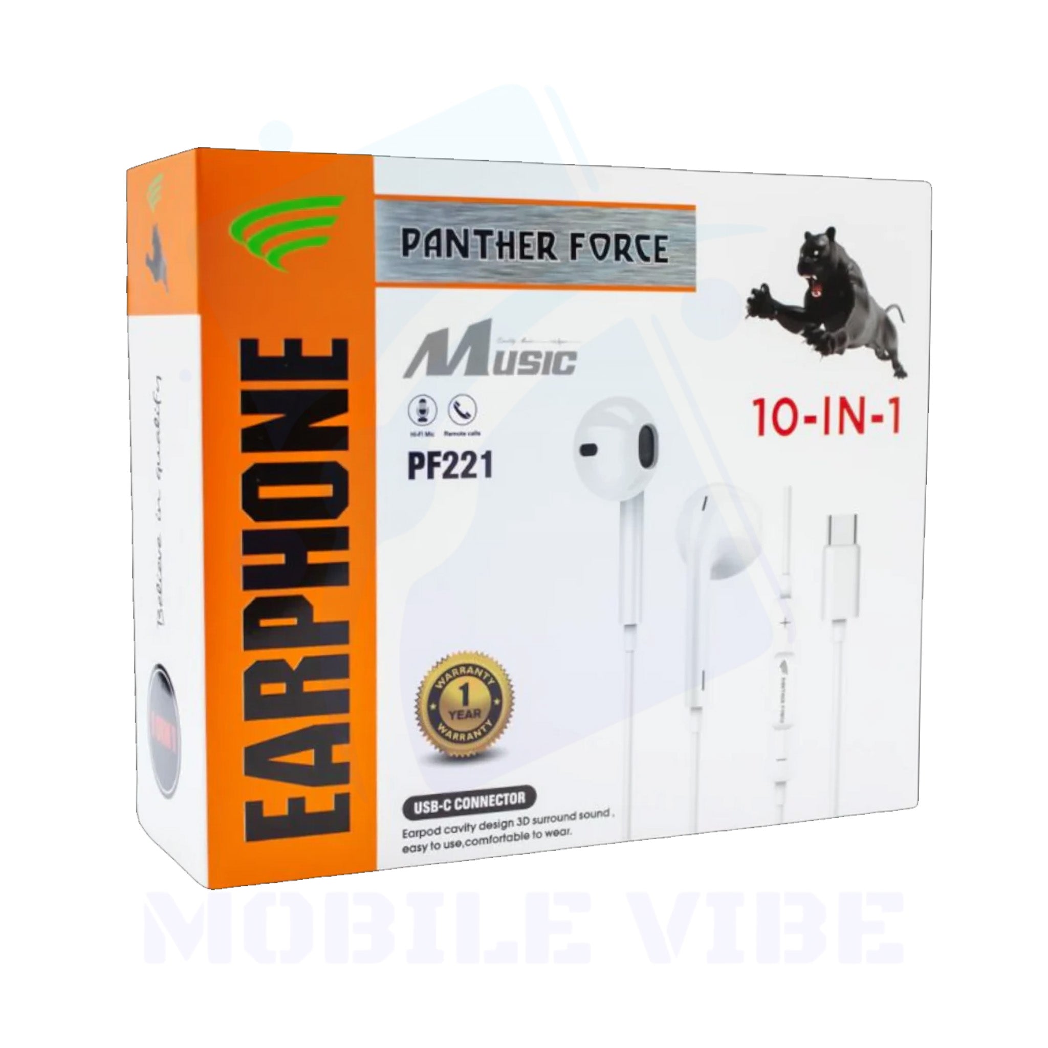 Panther Force C-Type Handsfree PF221 Packed