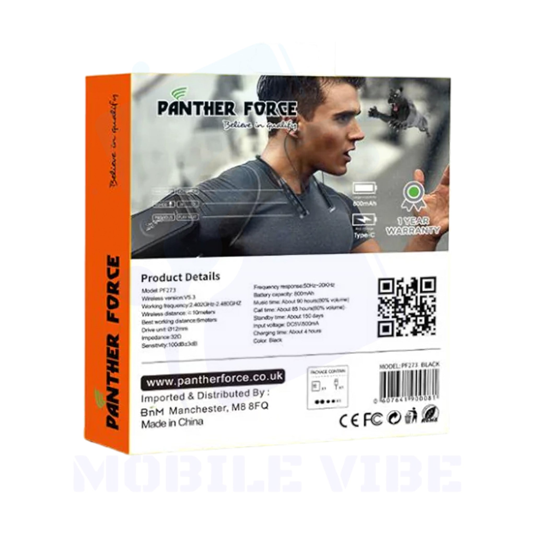 Panther Force Multifunctional Wireless Earphones PF273 packed