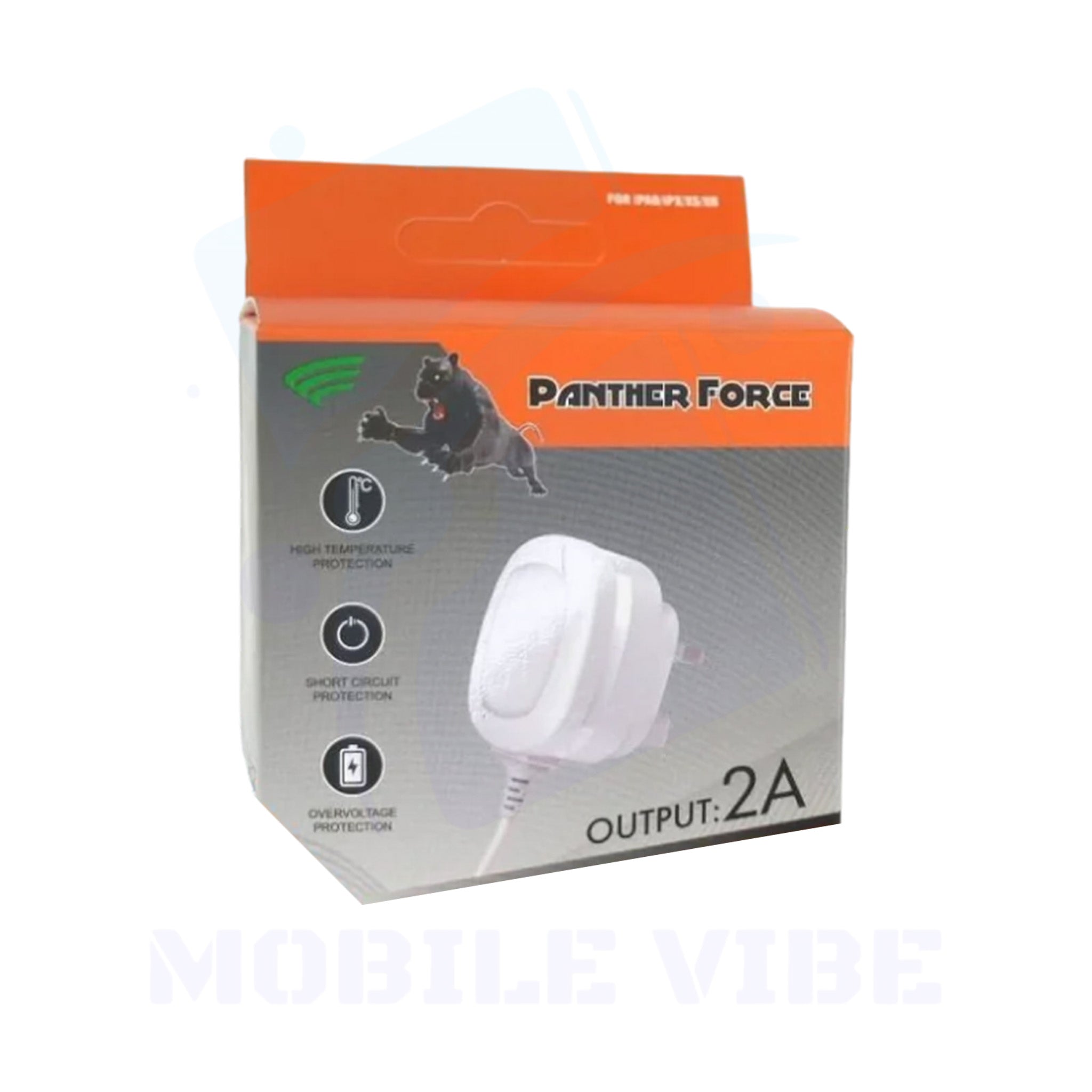 Panther Force PF76 2Amp iPhone Main Charger Packed
