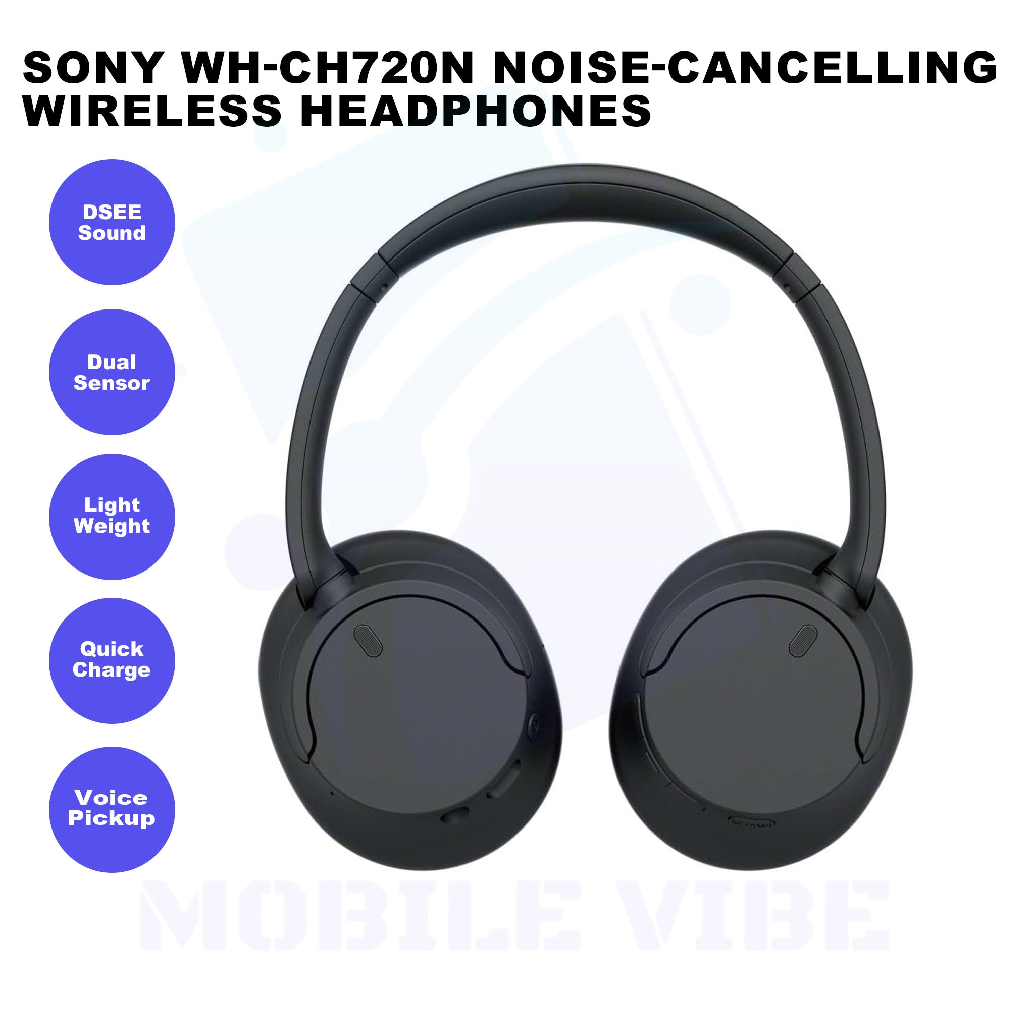 Sony WH-CH720N Noise-cancelling Wireless Headphones Bluetooth Features