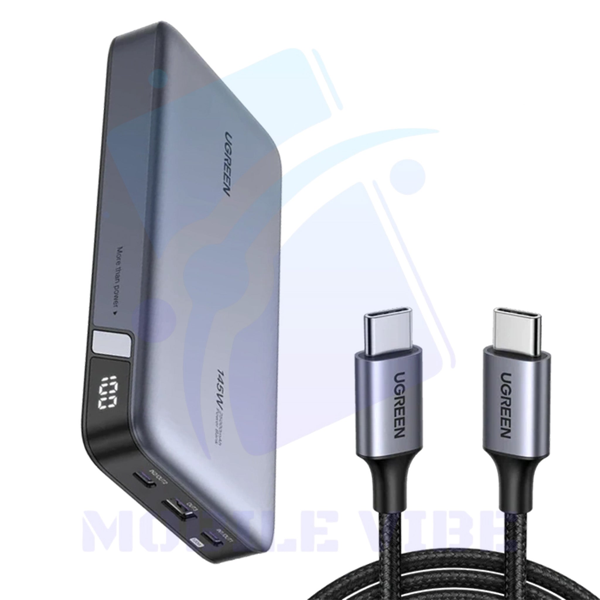 UGREEN 145W 25,000 mAh Power Bank with USB cable