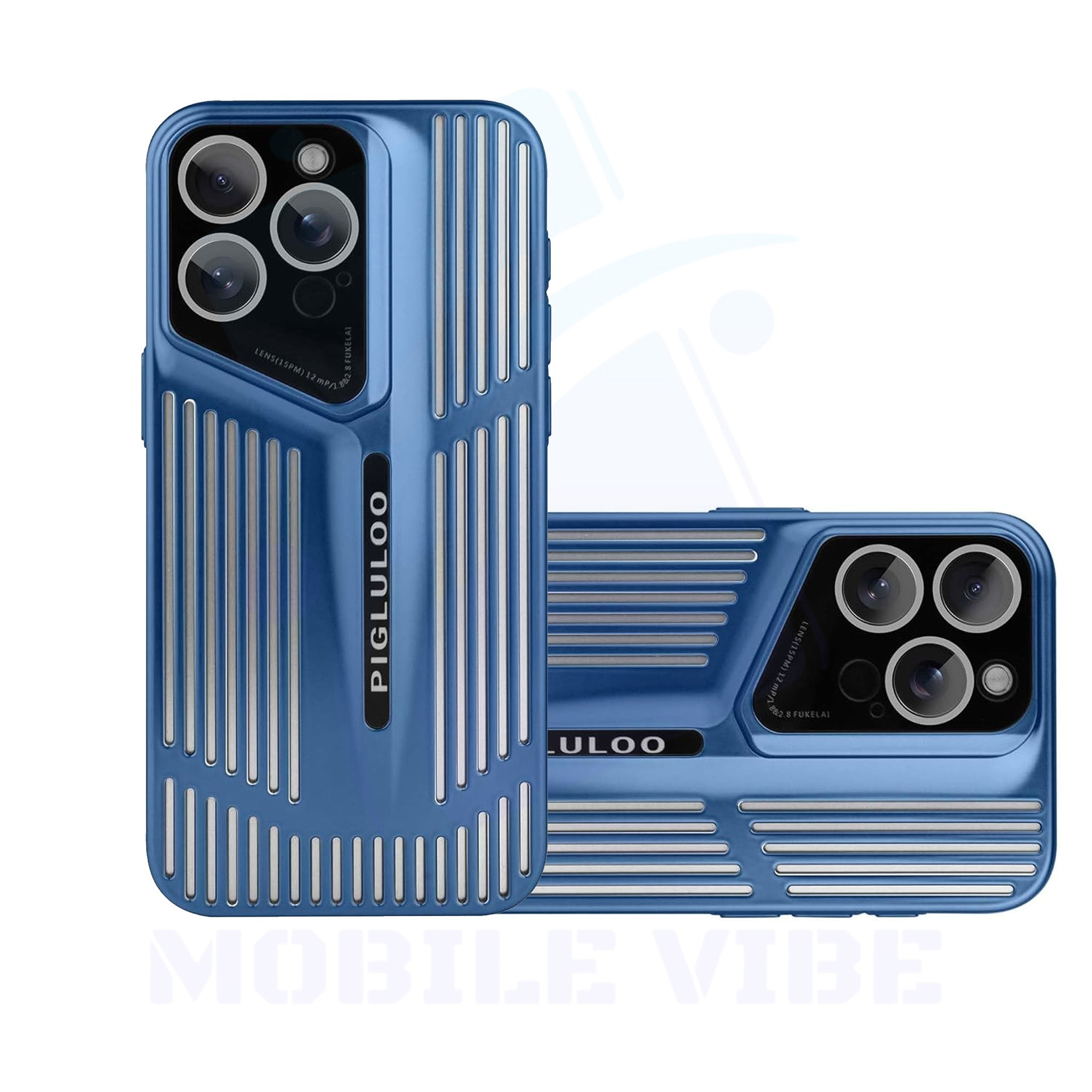 iPhone 16 Pro Max Blade Cooling PC Full Coverage Phone Case Blue