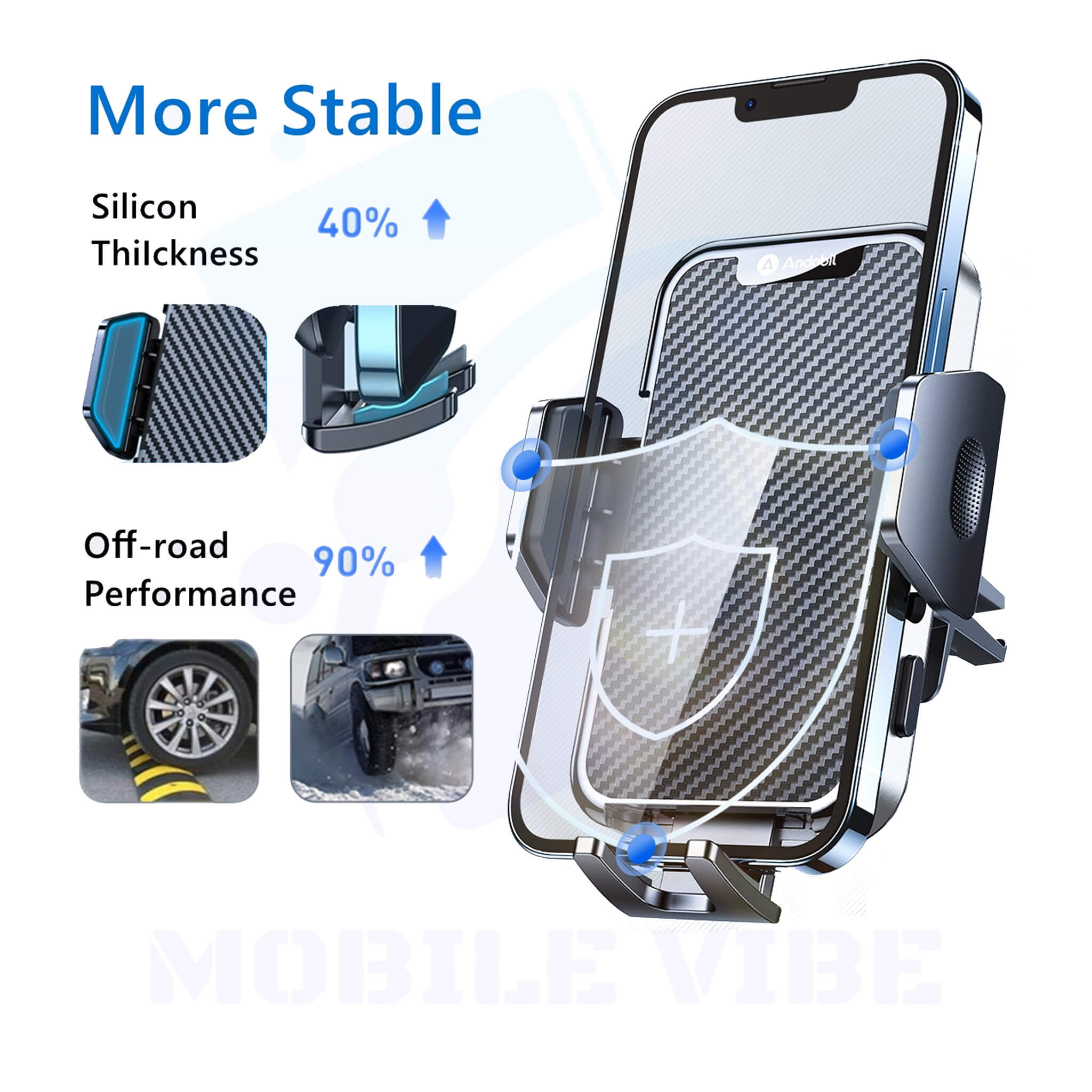Andobil Military-Grade Car Vent Phone Mount qualities
