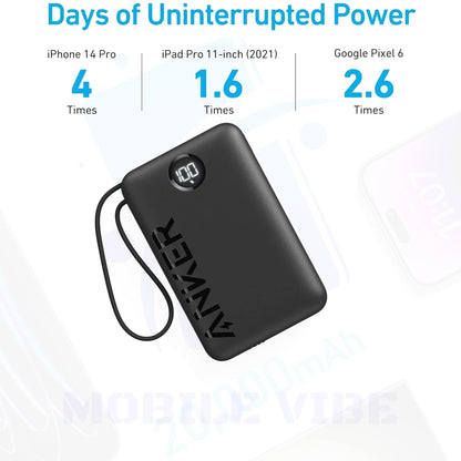 Anker 335 High-Capacity 20,000mAh Portable Power Bank with 18W USB-C Power Delivery specifications