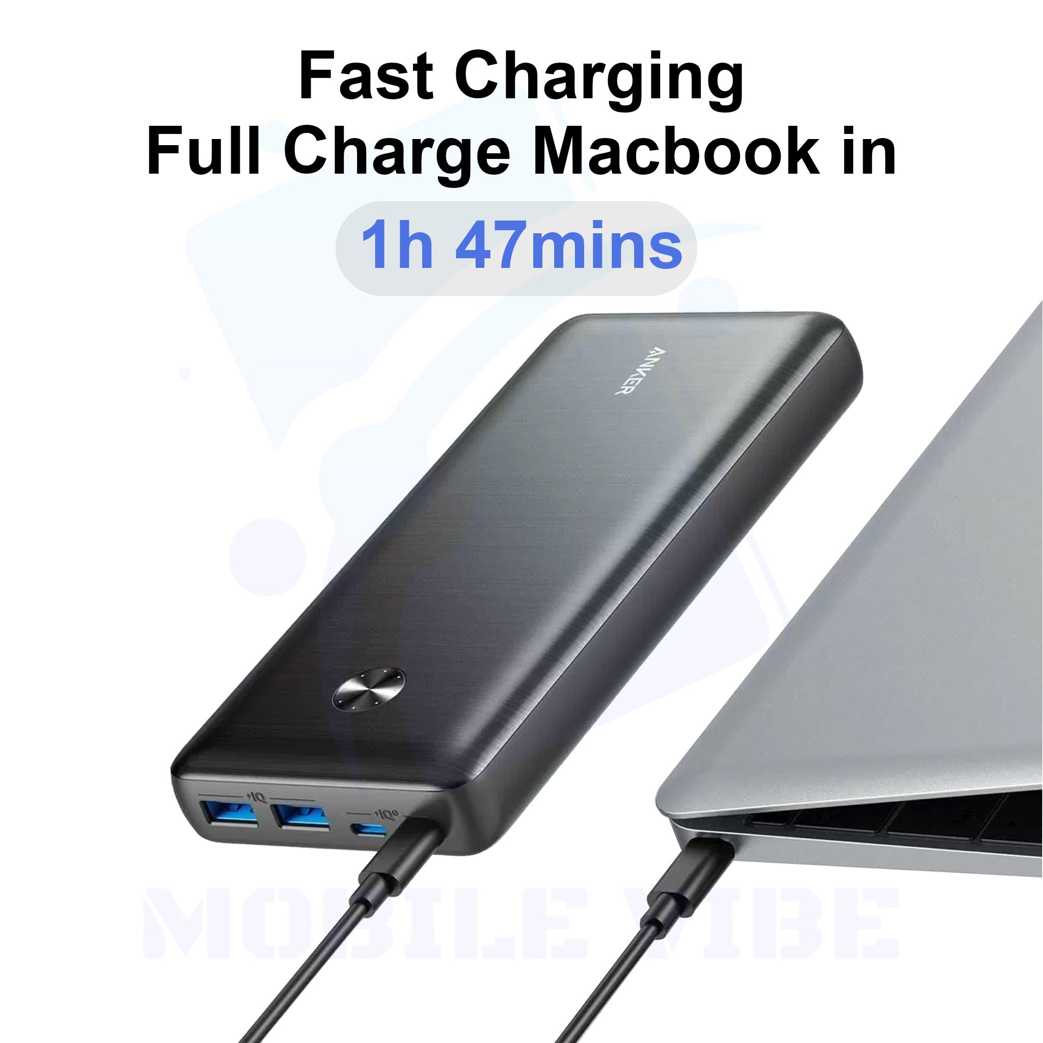 Anker PowerCore III Elite 25600 87W – High-Capacity Power Bank for Laptops, Tablets, and Smartphones