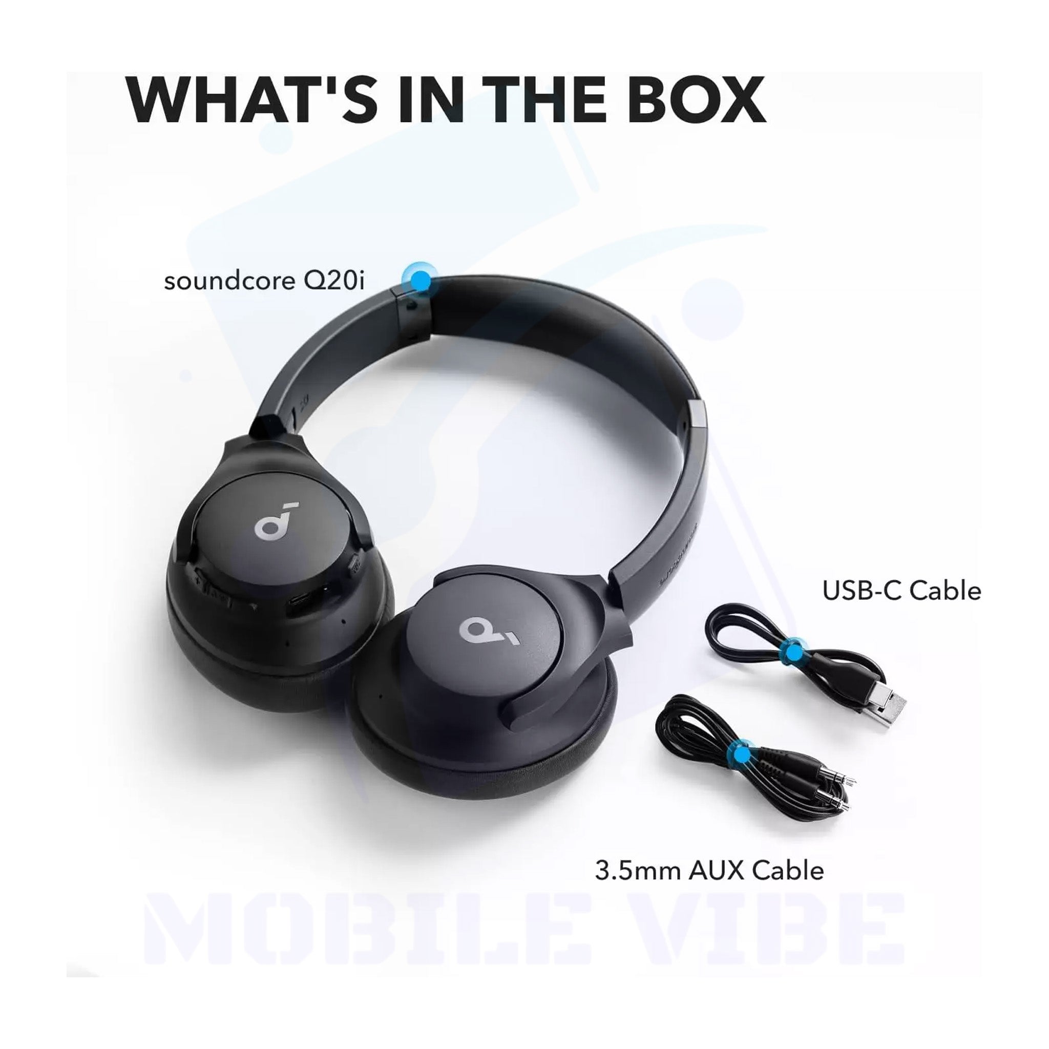 Anker Soundcore Life Q20i Hybrid Active Noise Cancelling Headphones with cables