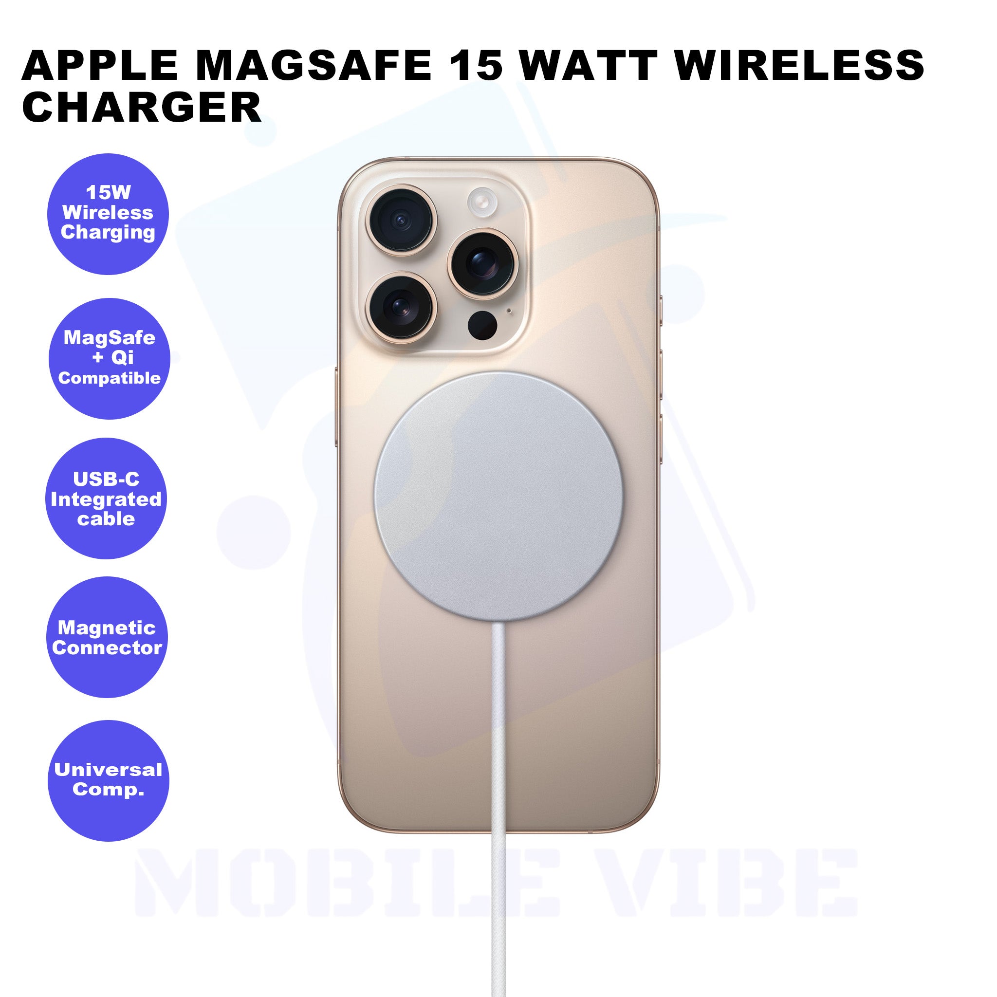 Apple Magsafe 15 Watt Wireless Charger Features