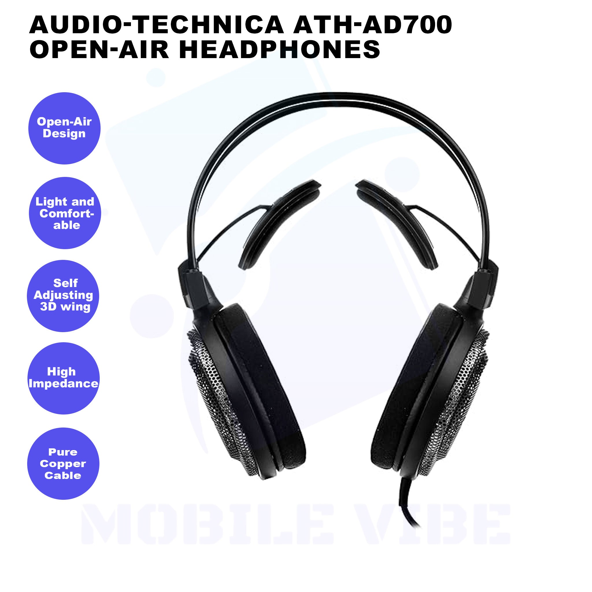 Audio-Technica ATH-AD700 Open-Air Headphones features