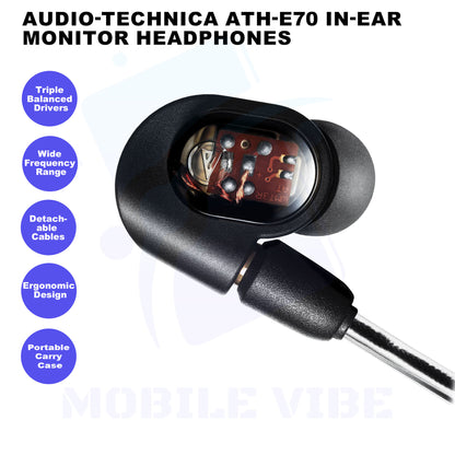 Audio-Technica ATH-E70 In-Ear Monitor Headphones features