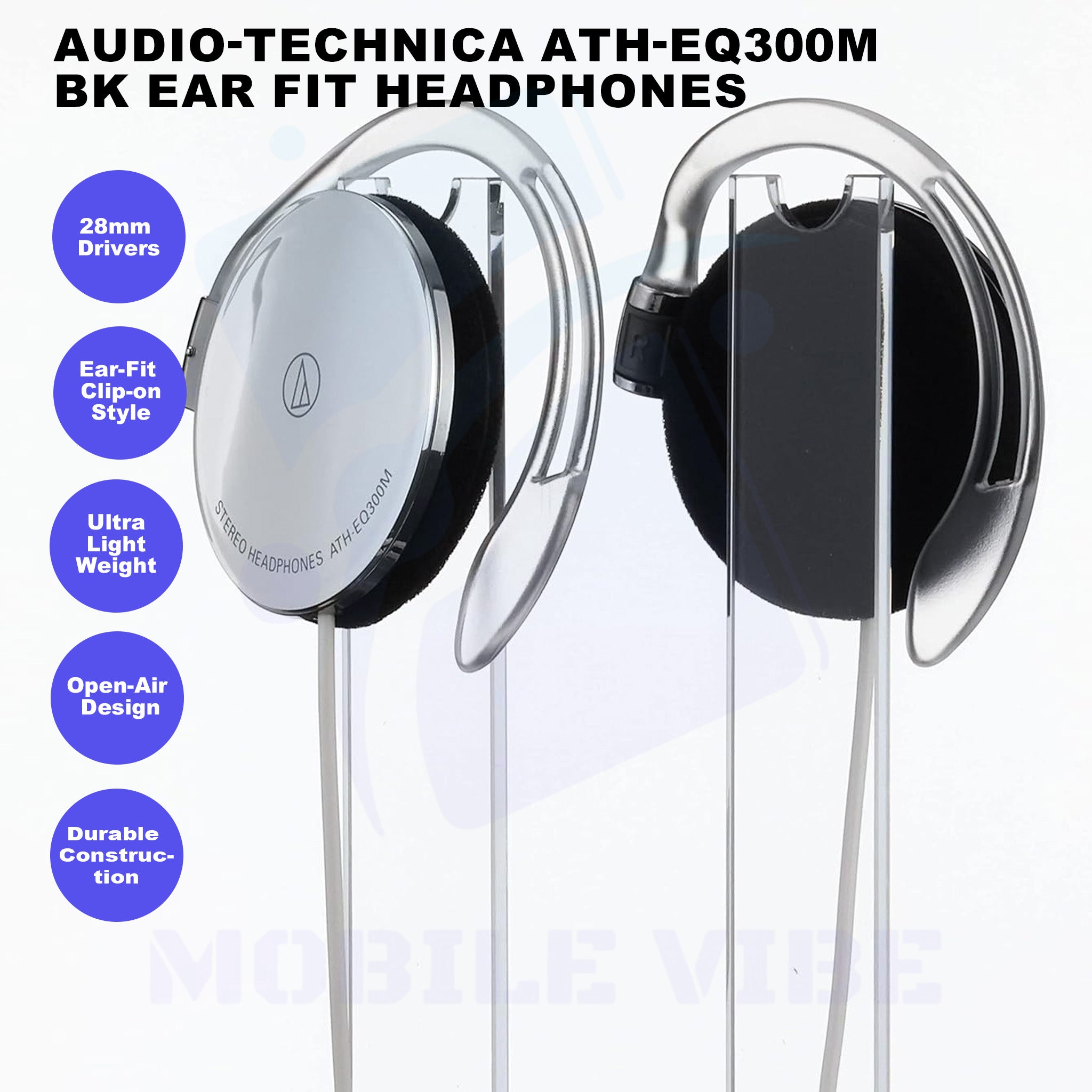 Audio-Technica ATH-EQ300M BK Ear Fit Headphones features