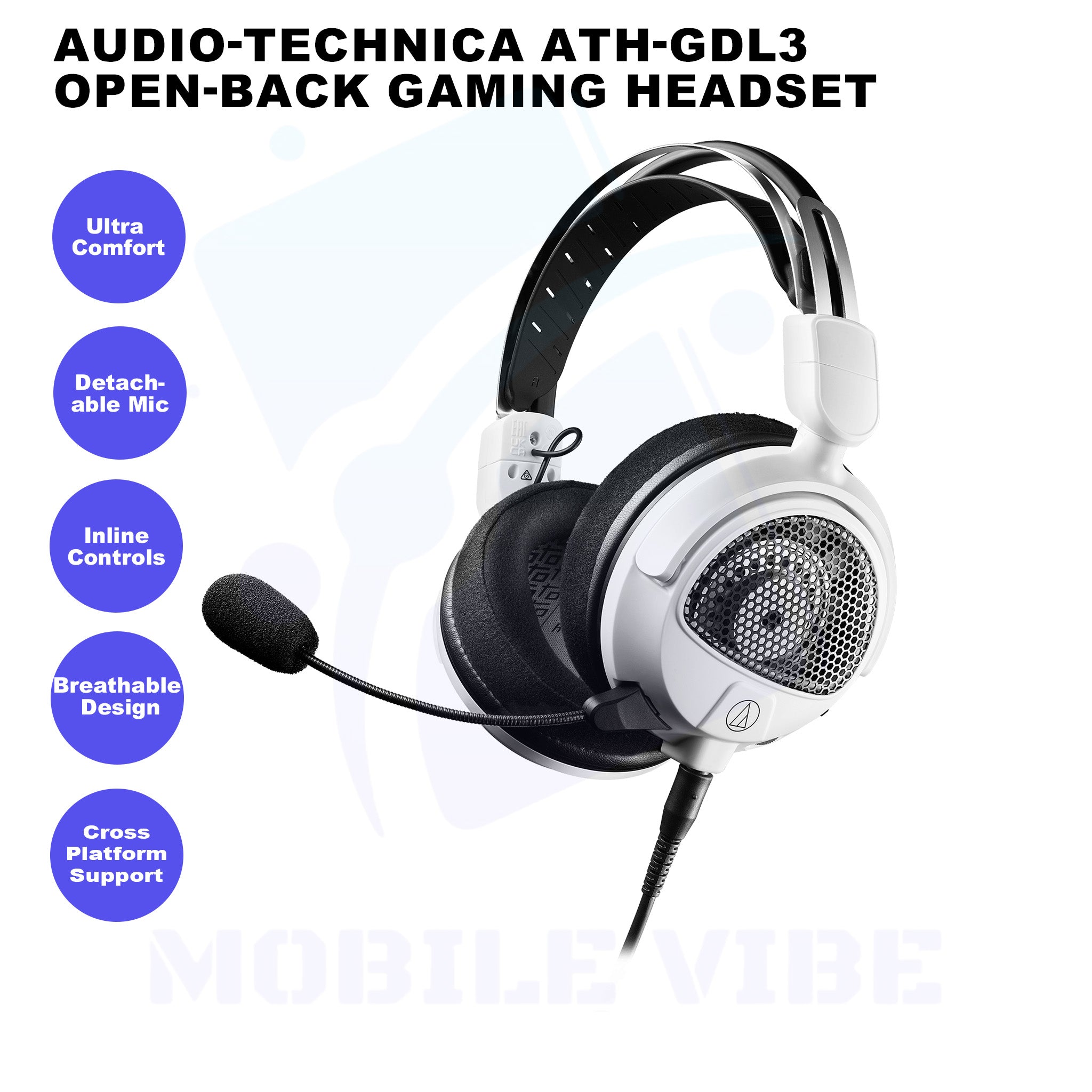 Audio-Technica ATH-GDL3 Open-Back Gaming Headset features