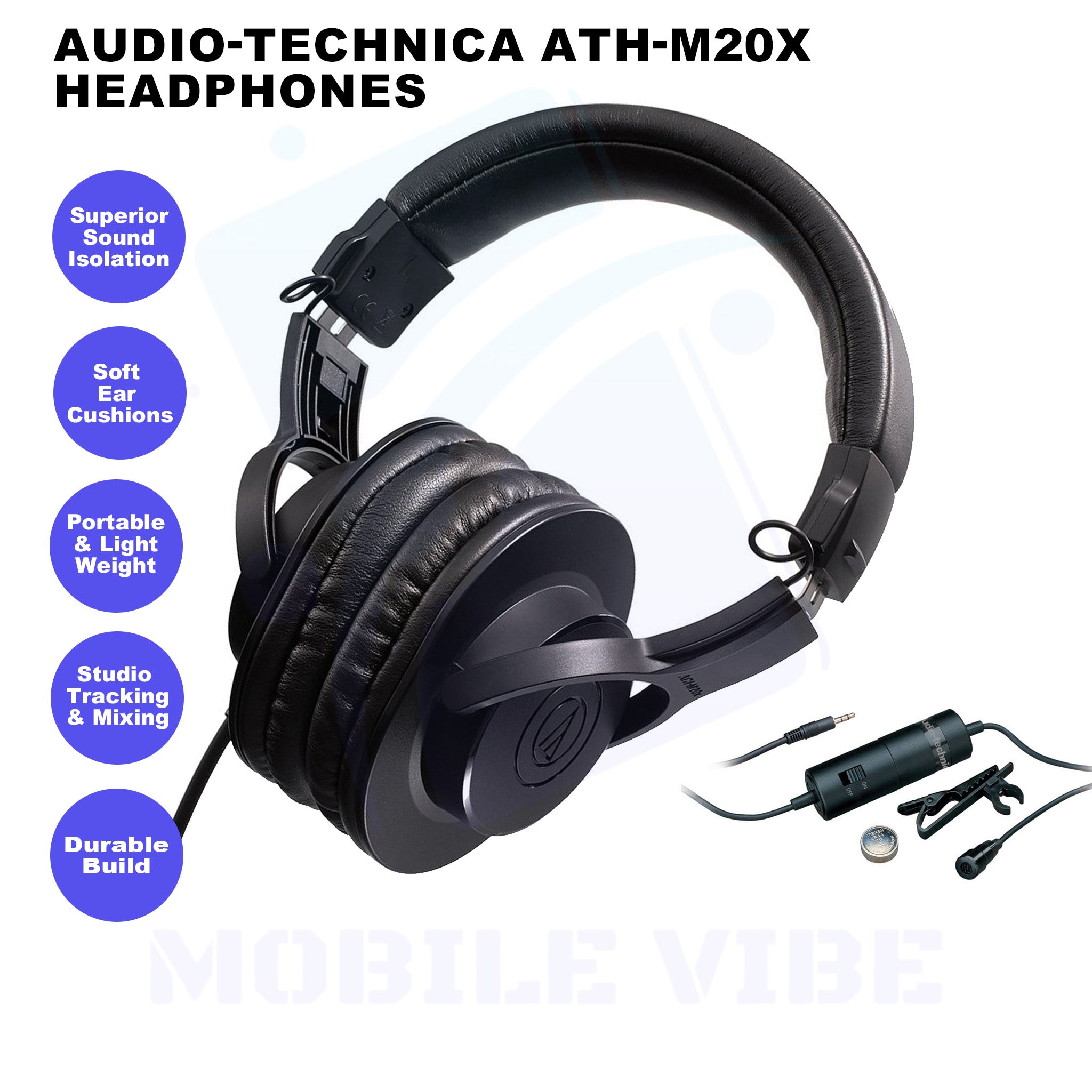 Audio-Technica ATH-M20X headphone features