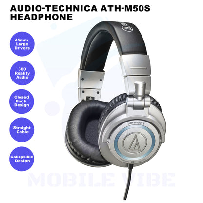 Audio-Technica ATH-M50S Professional Studio Monitor Headphones features