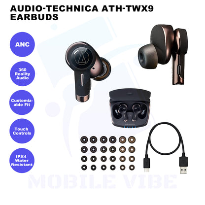 Audio-Technica ATH-TWX9 True Wireless Noise-Cancelling Earbuds features