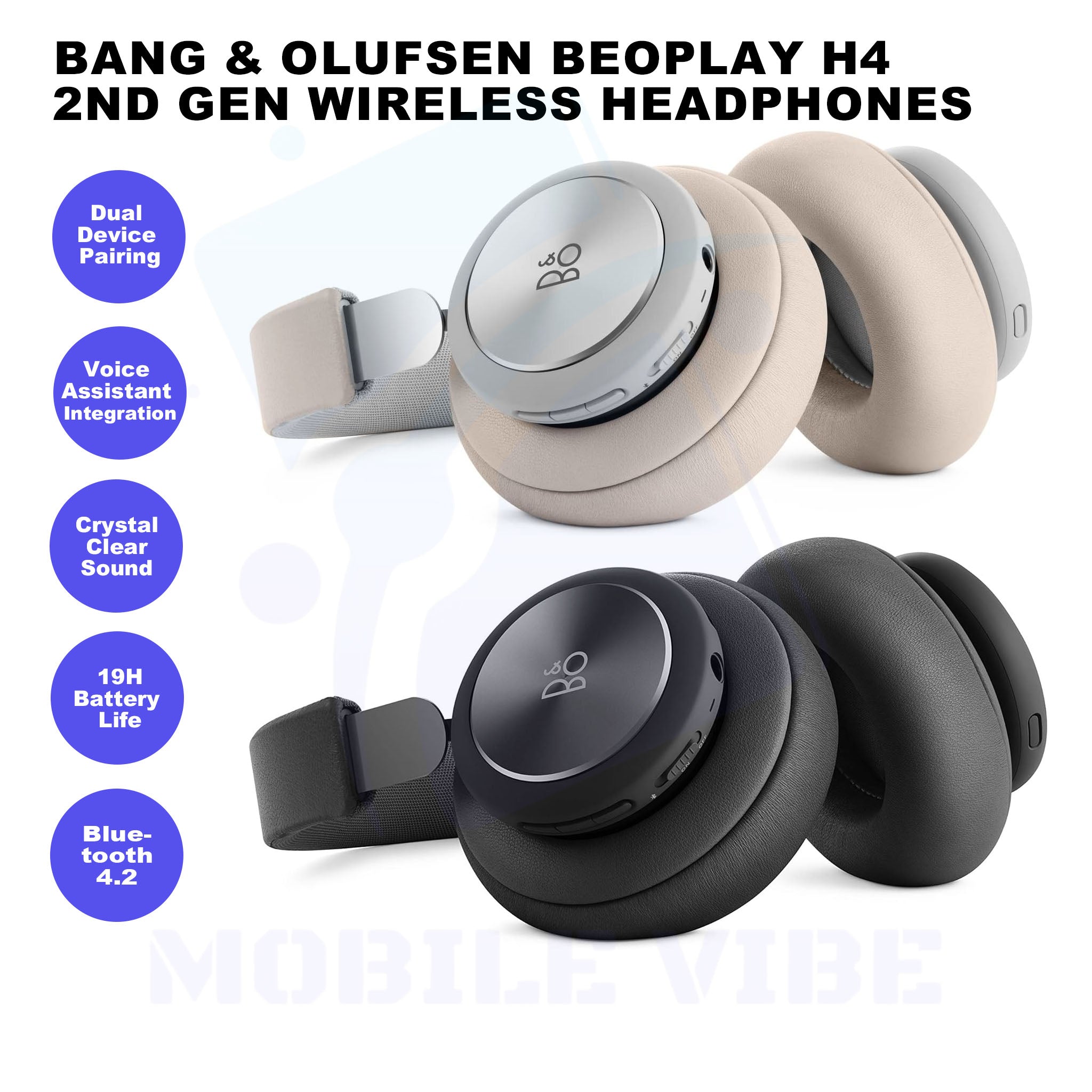 Bang & Olufsen Beoplay H4 2nd Gen Wireless Headphones features