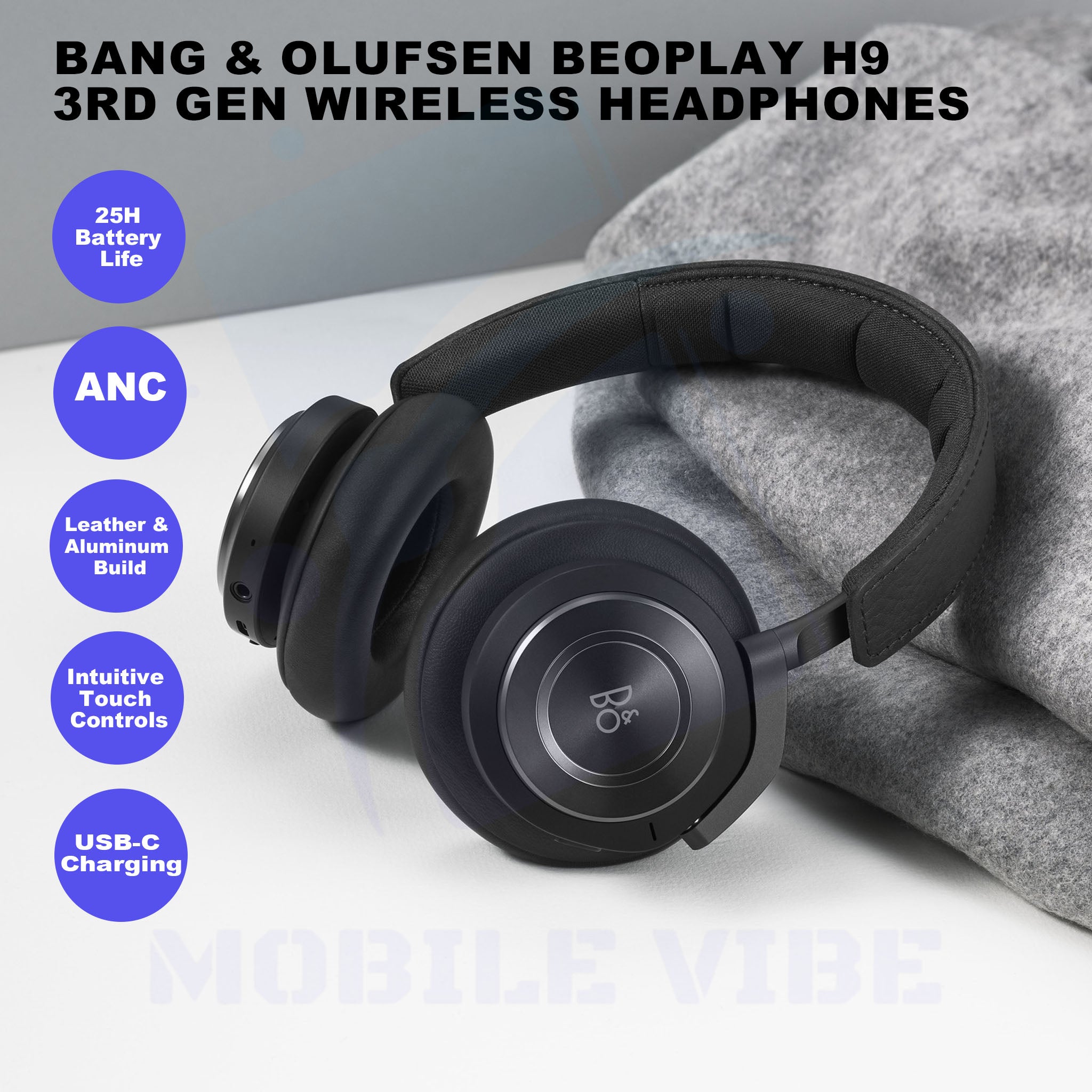 Bang & Olufsen Beoplay H9 3rd Gen Wireless Noise-Cancelling Headphones features