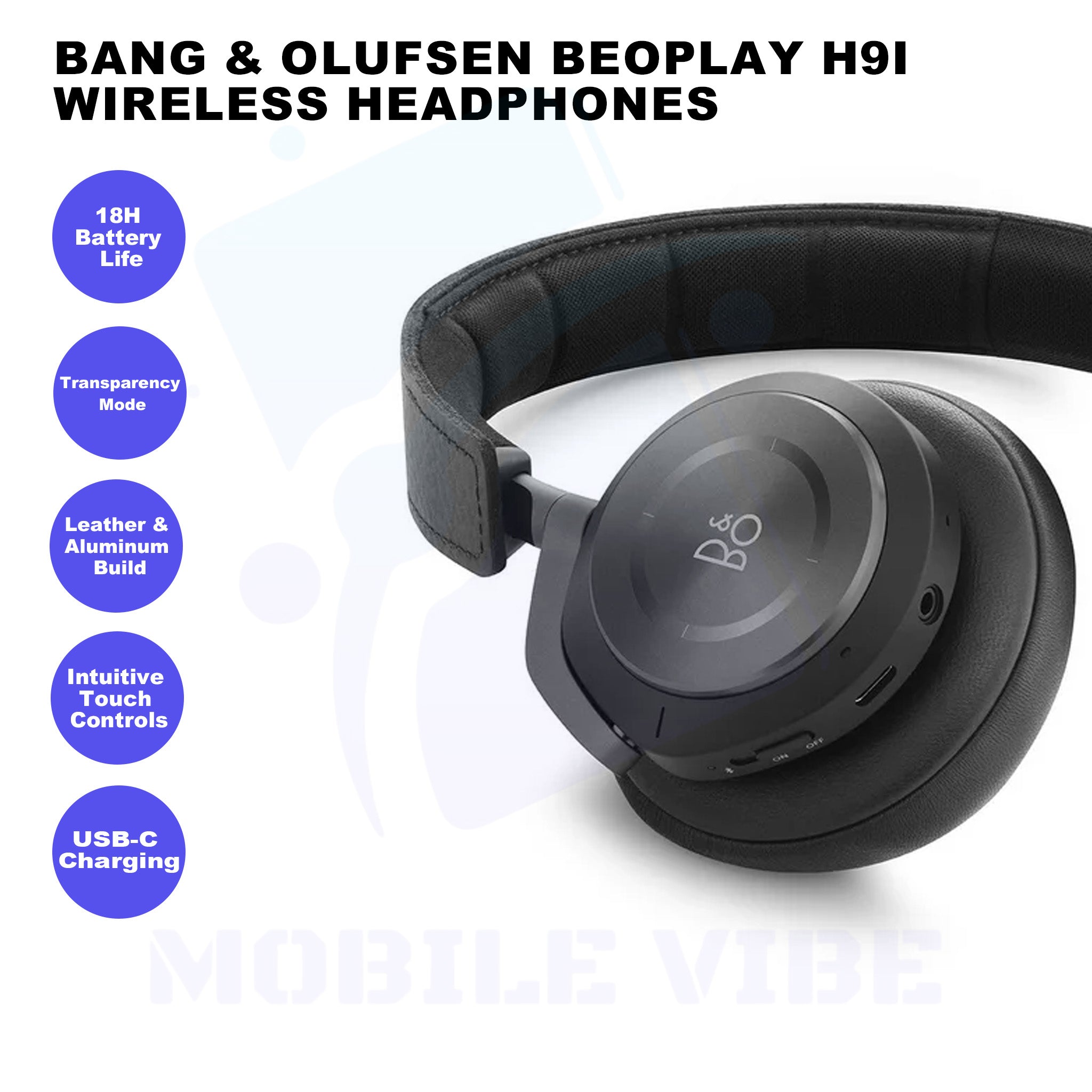 Bang & Olufsen Beoplay H9i Wireless Noise-Cancelling Headphones features