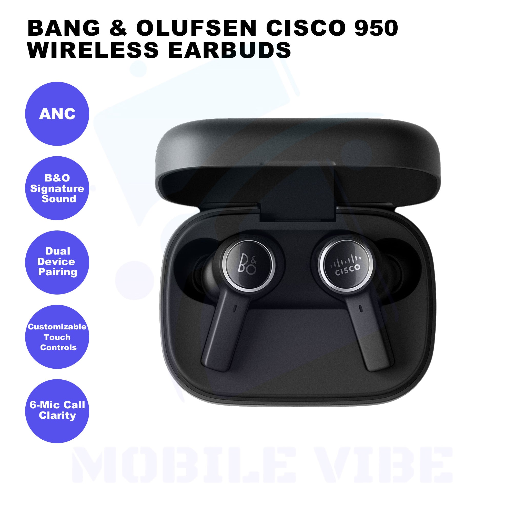 Bang & Olufsen Cisco 950 Wireless Earbuds features