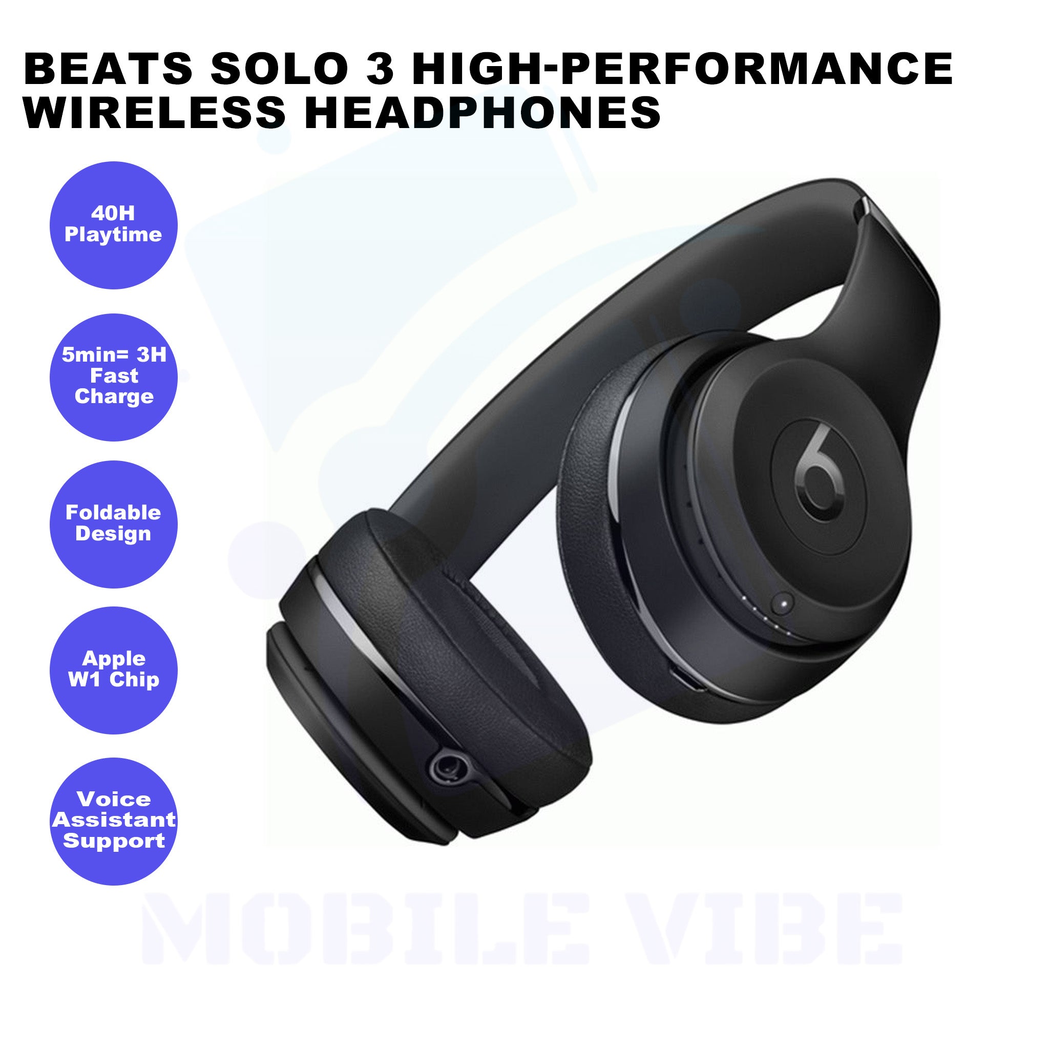 Beats Solo 3 High-performance Wireless Bluetooth Headphones Features