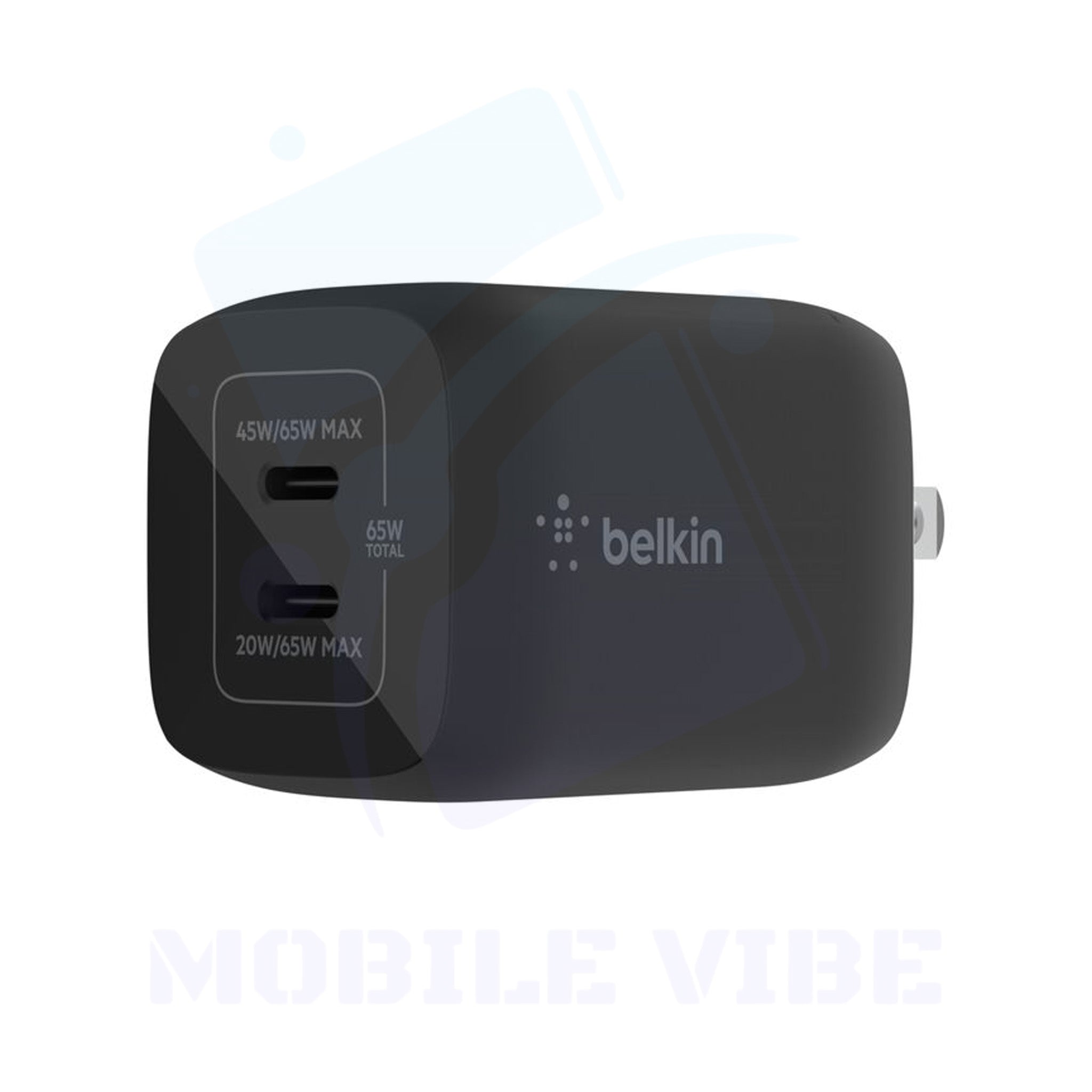 Belkin 65W Dual USB Type C Wall Charger | Fast Charging Power Delivery 3.0