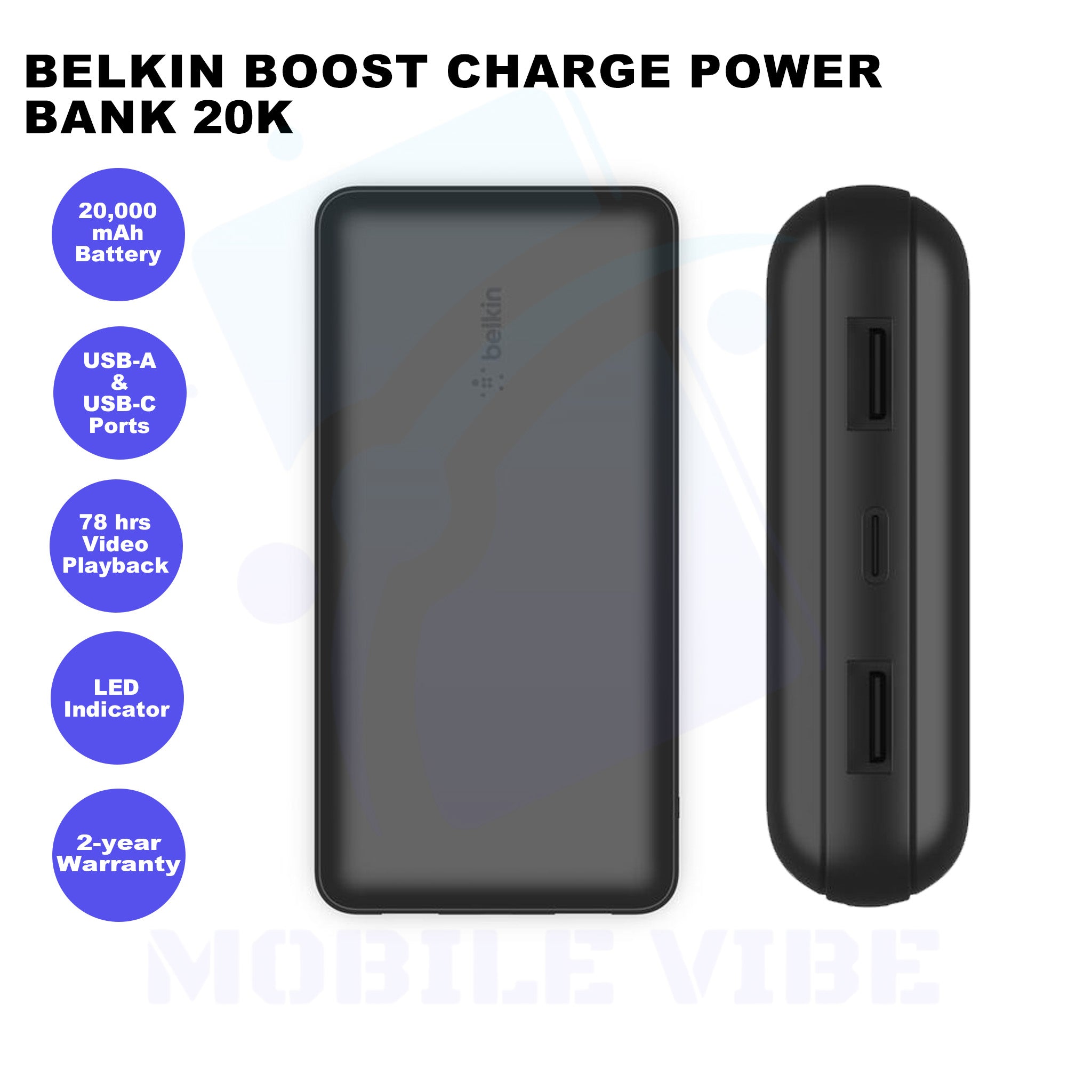 Belkin Boost Charge Power Bank 20k Features
