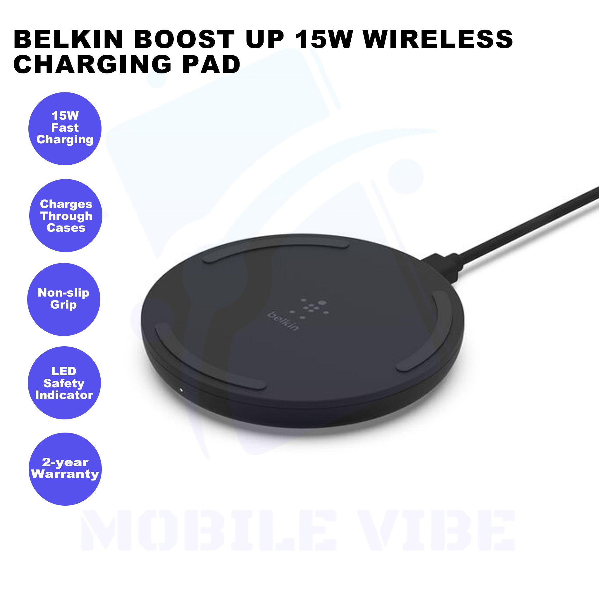 Belkin Boost Up 15w Wireless Charging Pad Features