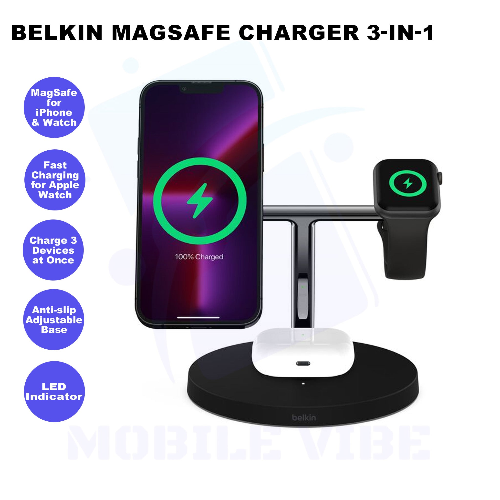 Belkin MagSafe Charger 3 in 1 Features