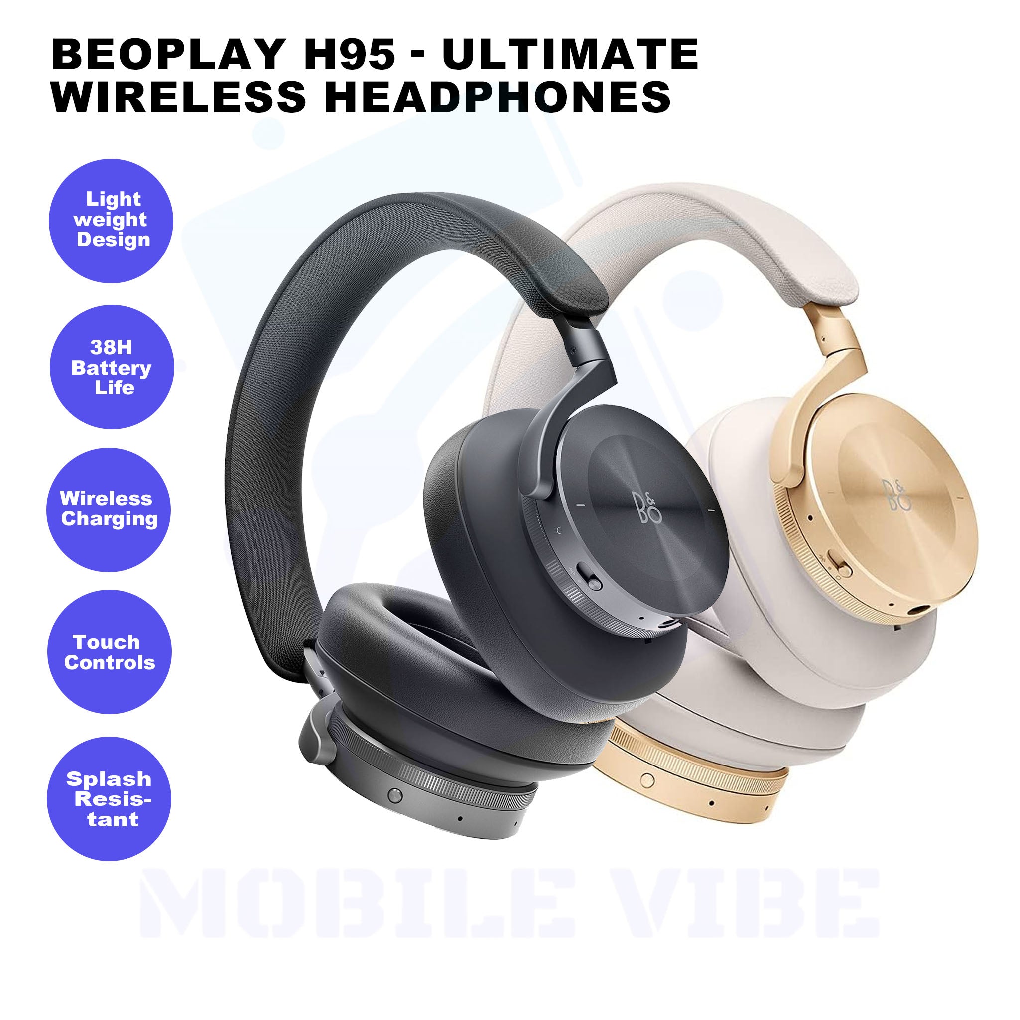Beoplay H95 - Ultimate Adaptive Noise Cancelling Wireless Headphones features