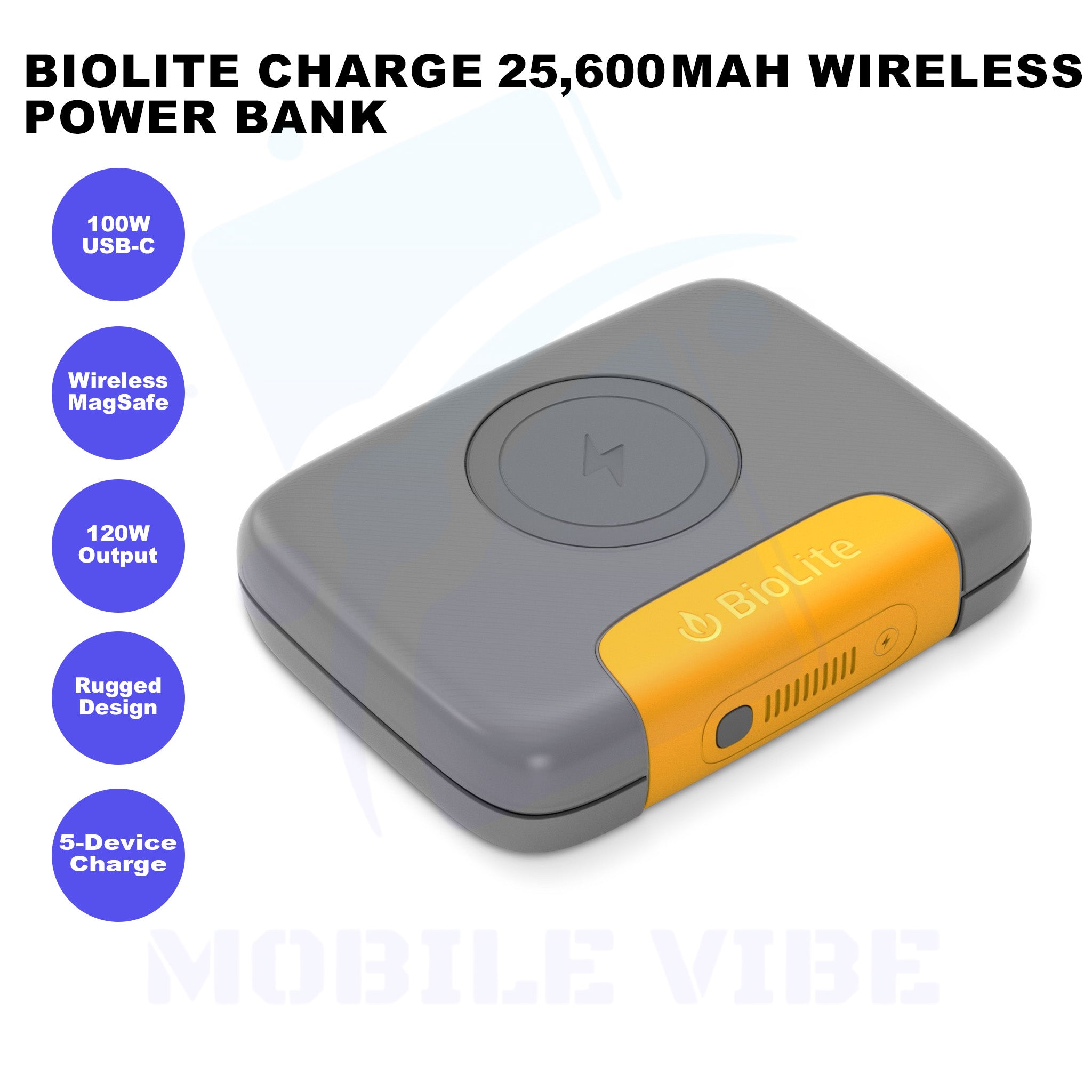 BioLite Charge 100 Max – High-Capacity Wireless 100 W Charging Power Bank Features