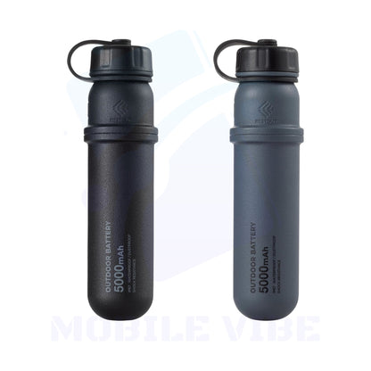 ELECOM NESTOUT 5,000 mAh IP67 Rugged Power Bank in black and grey colour