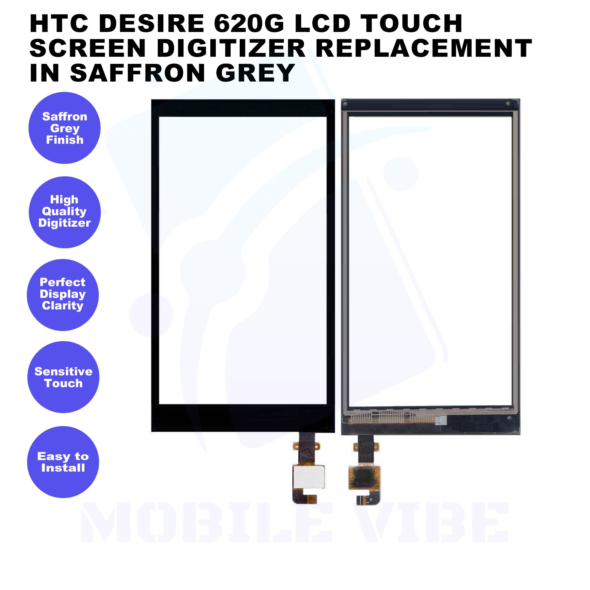 HTC Desire 620G LCD Touch Screen Digitizer Replacement in Saffron Grey Features
