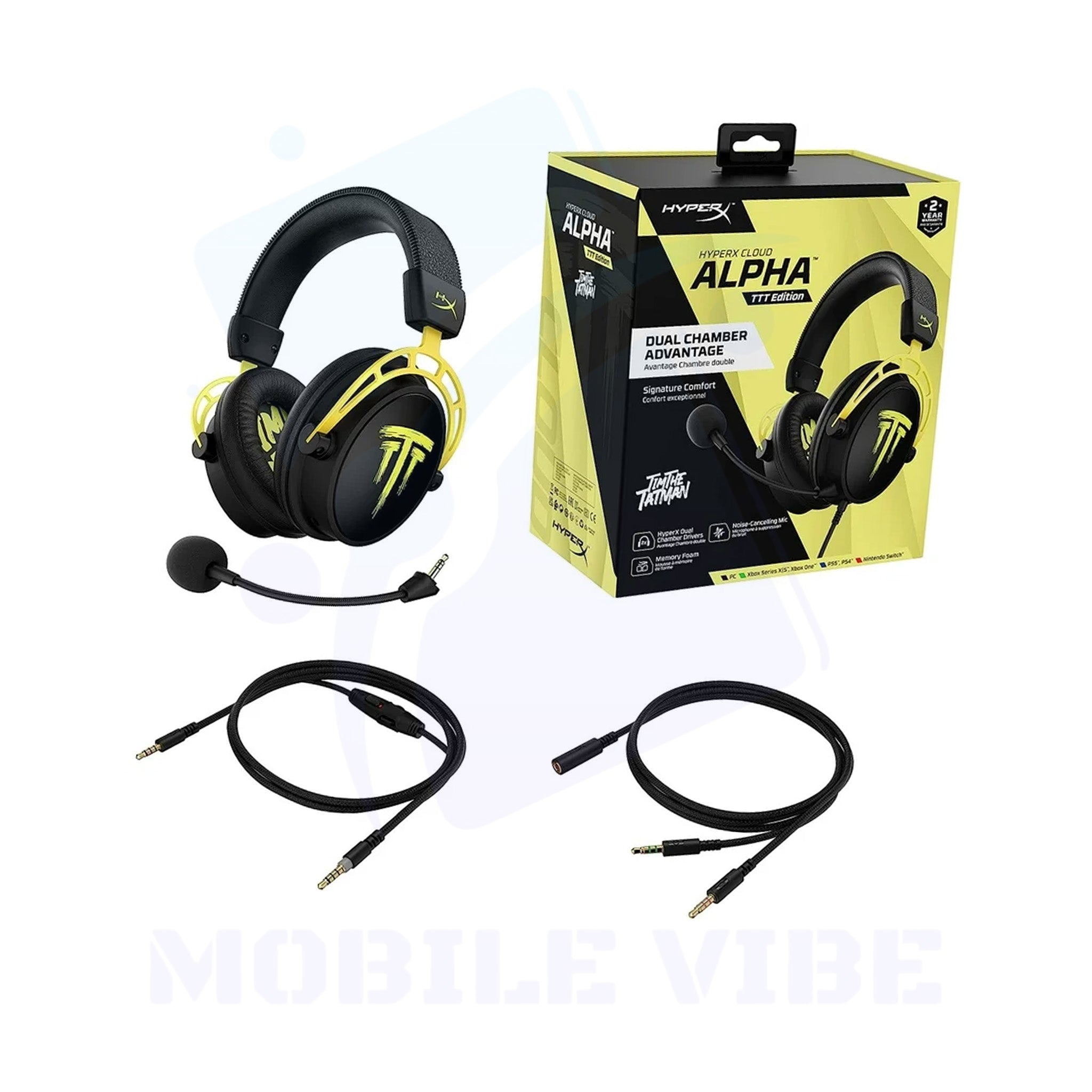 HyperX Cloud Alpha TimTheTatMan Edition - Pro Gaming Headset with full packing box