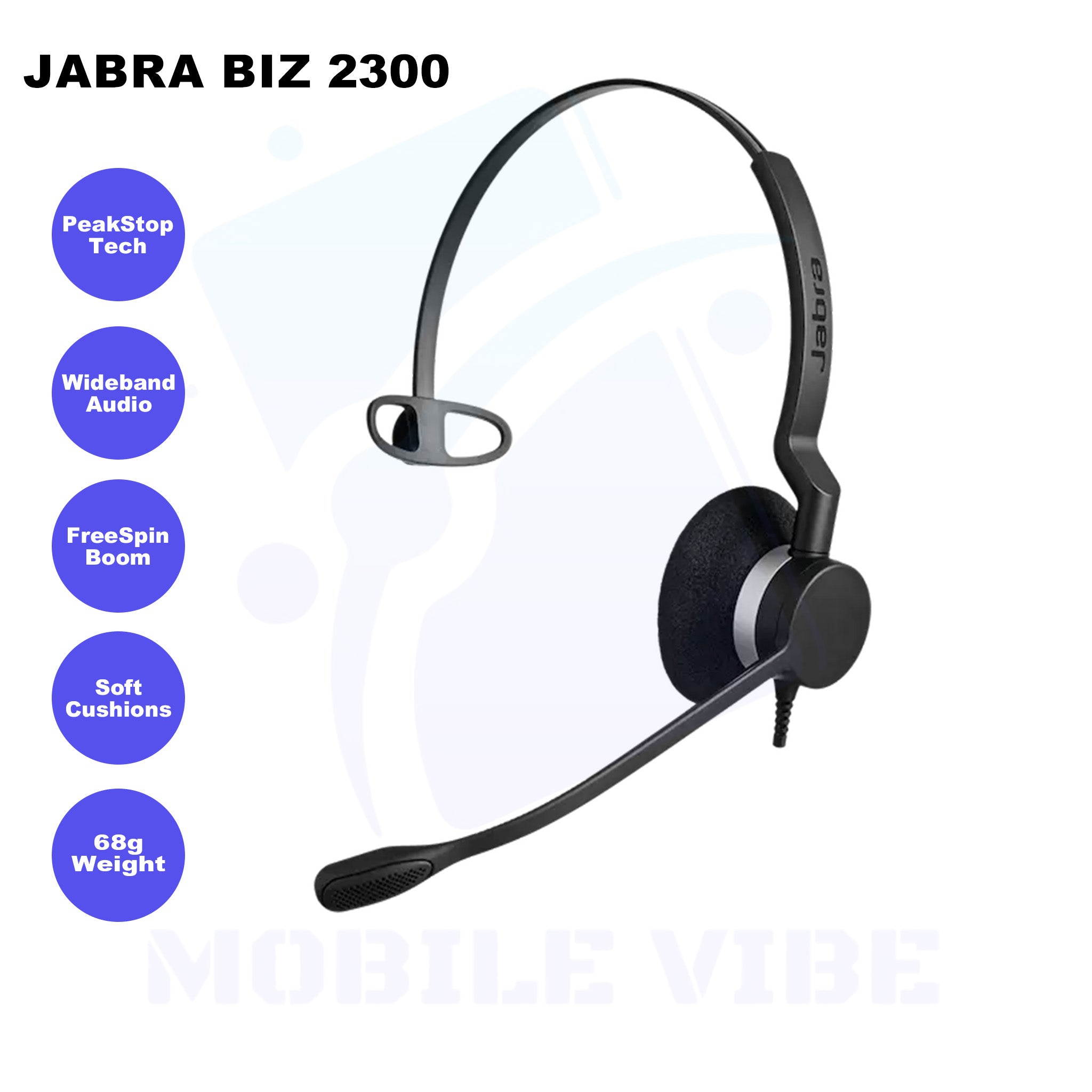 Jabra Biz 2300 | On-Ear Stereo Headphones Features