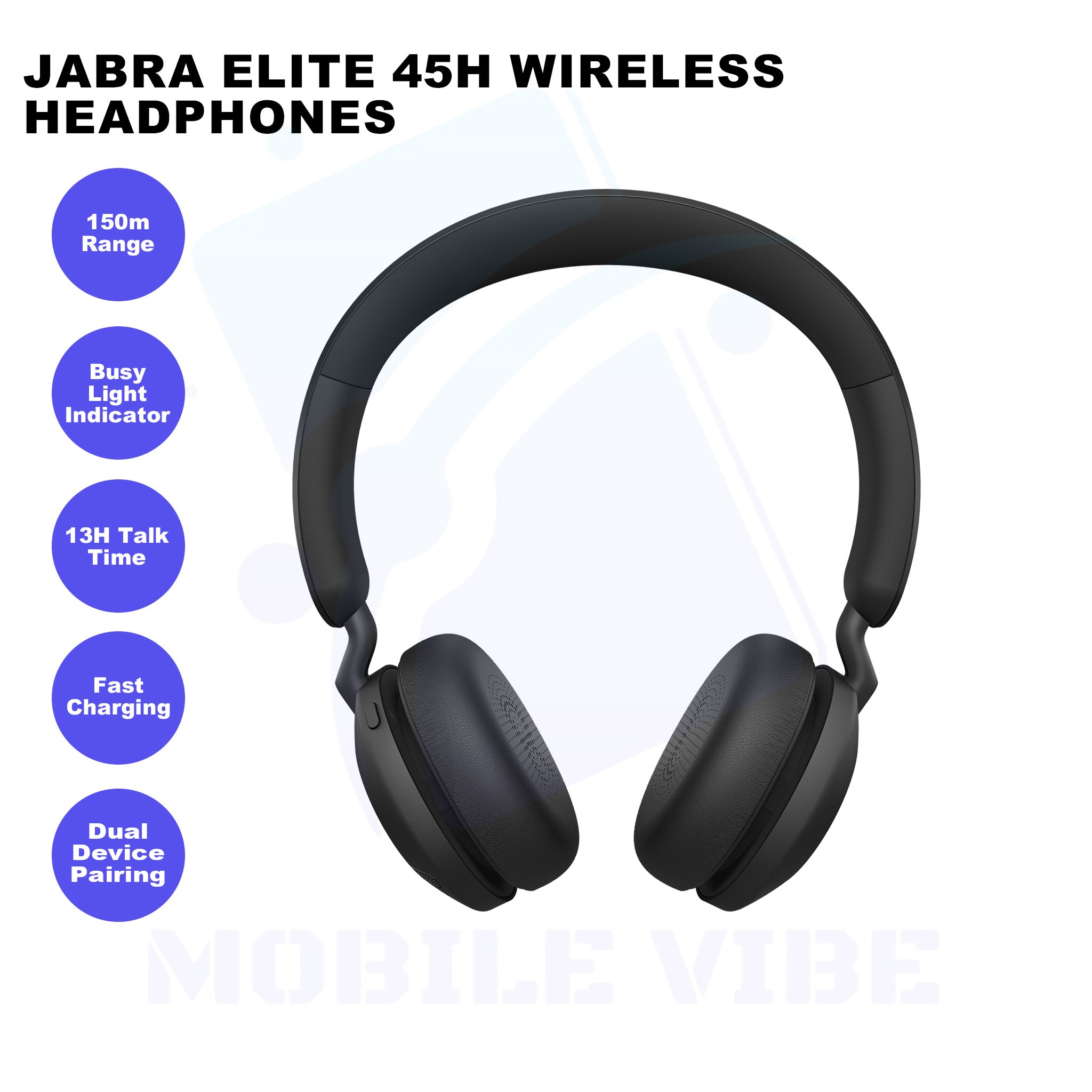 Jabra Elite 45h Wireless Headphones Features