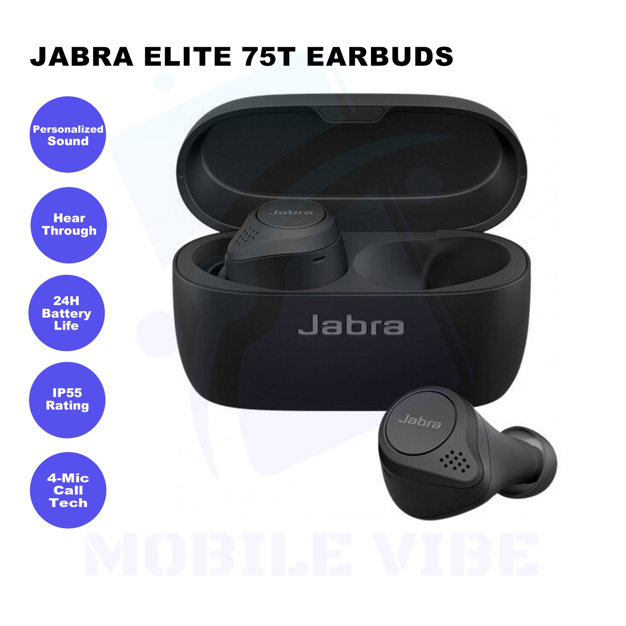 Jabra Elite 75t Earbuds Features