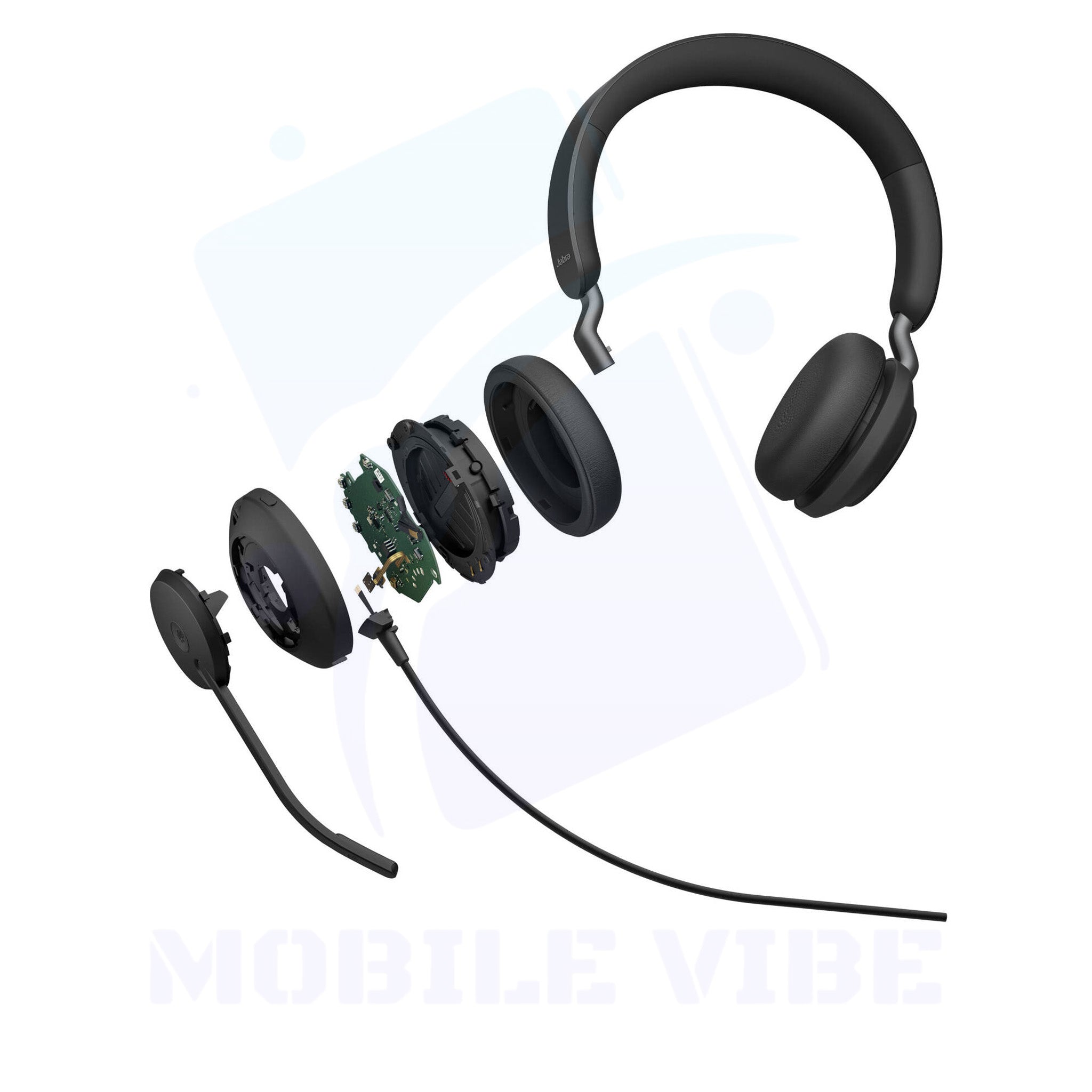 Jabra Evolve2 40 Noise Cancelling Stereo Headphones Inner tech
