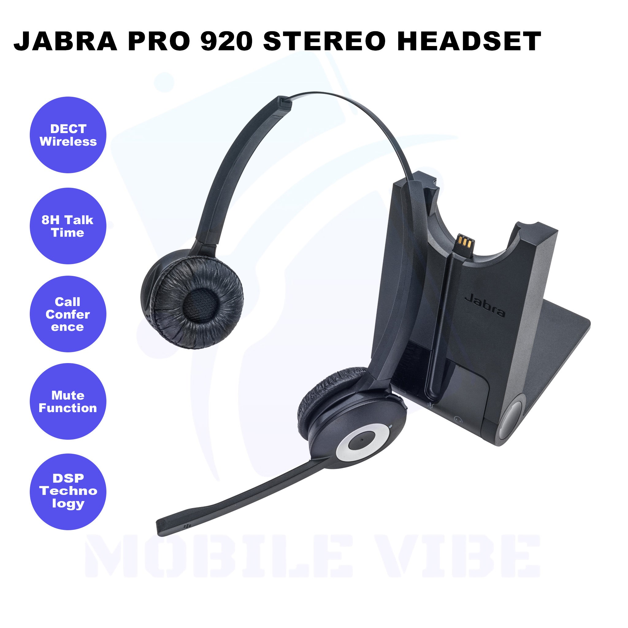 Jabra Pro 920 - Professional Wireless Headphones features