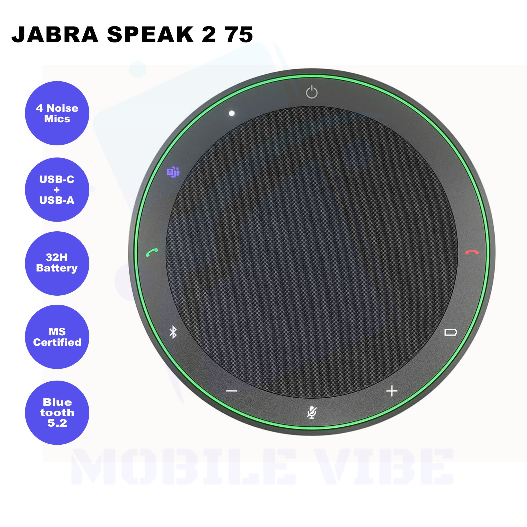 Jabra Speak 2 75 | Wireless Bluetooth Speakerphone Features