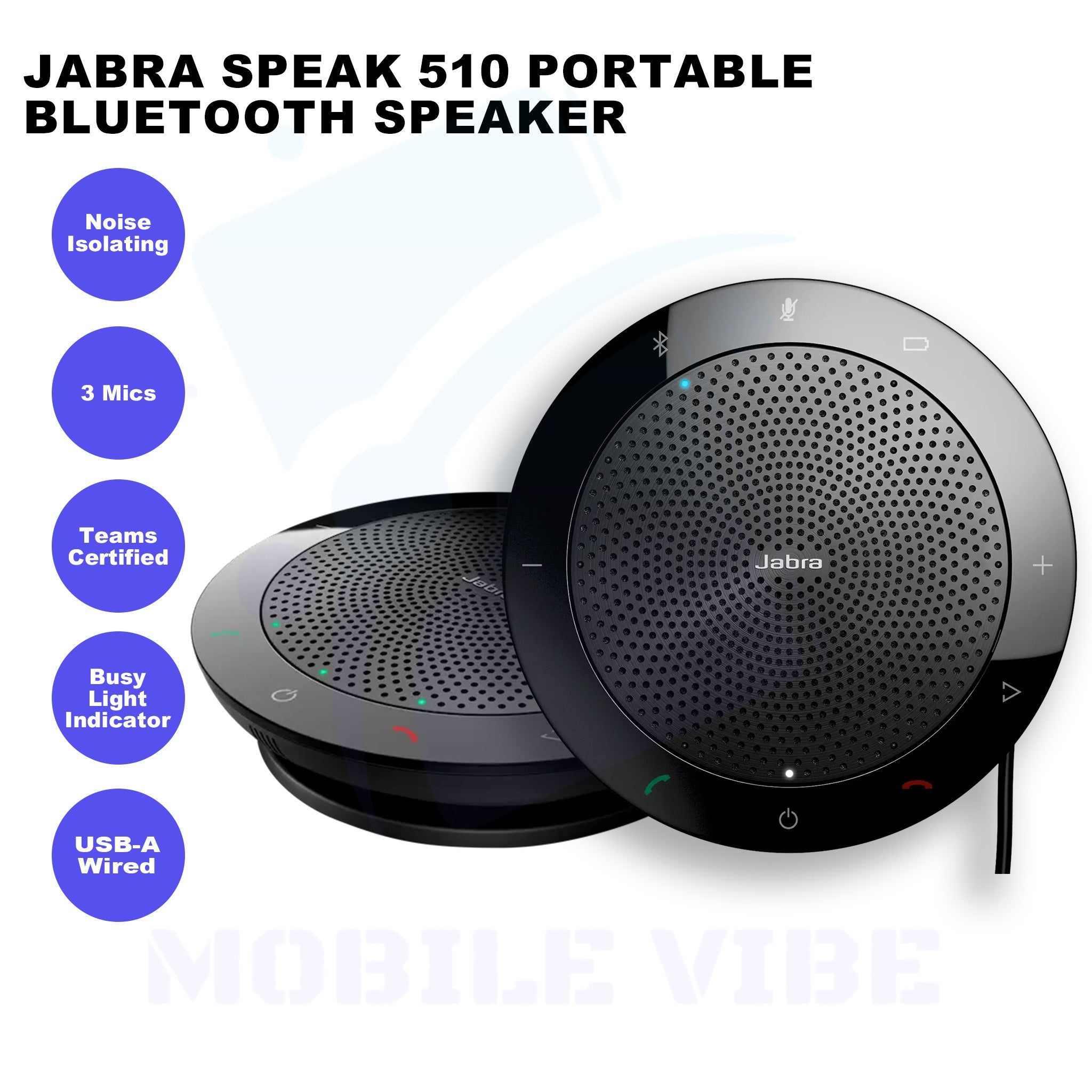 Jabra Speak 510 Portable Bluetooth Speaker Features