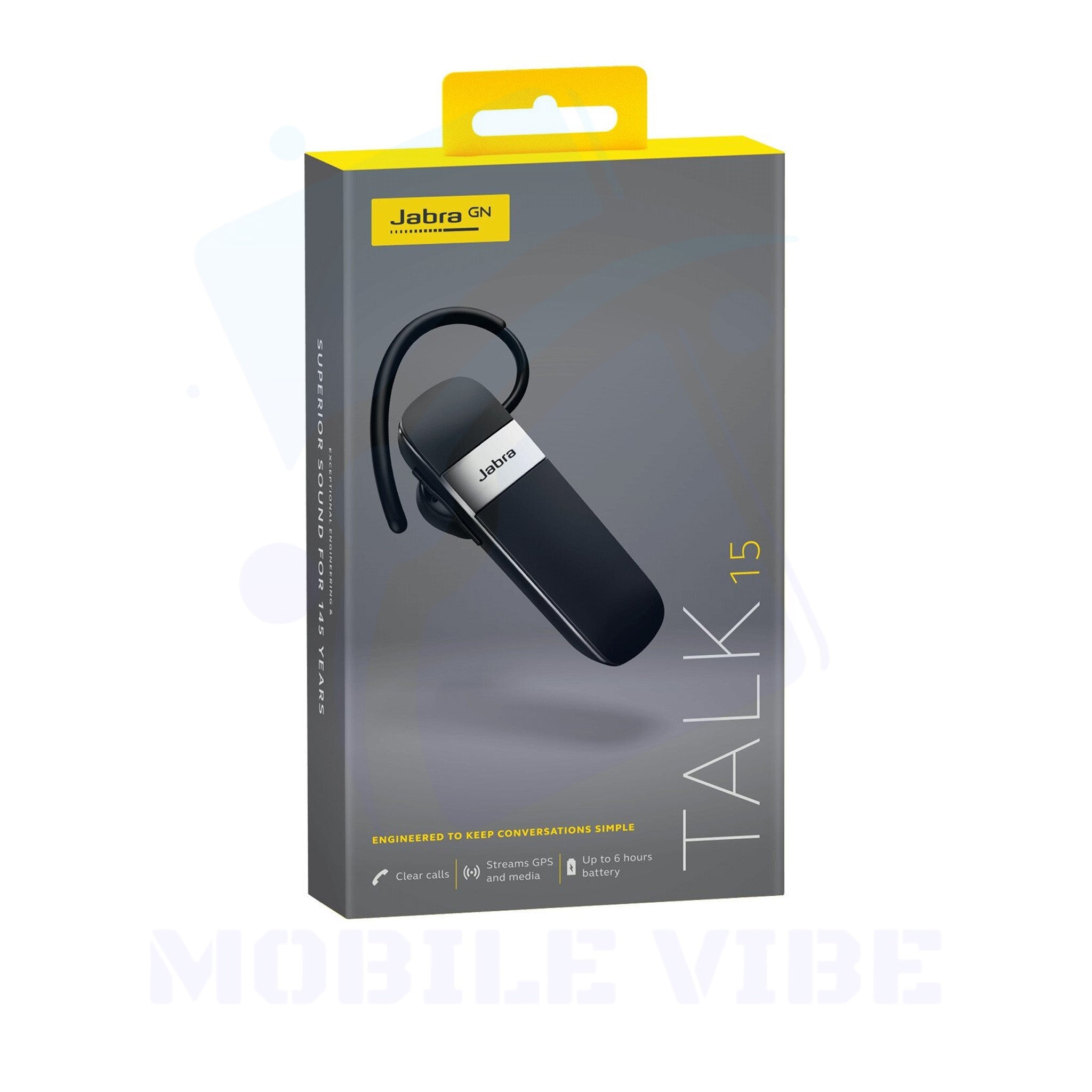 Jabra Talk 15 Mono In-Ear Headset with packaging