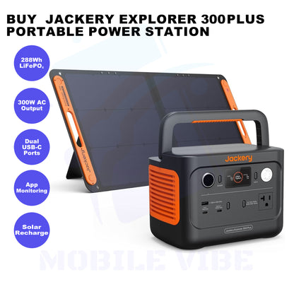 Jackery Explorer 300 Plus – 288 Wh LiFePO₄ Portable Power Station Features