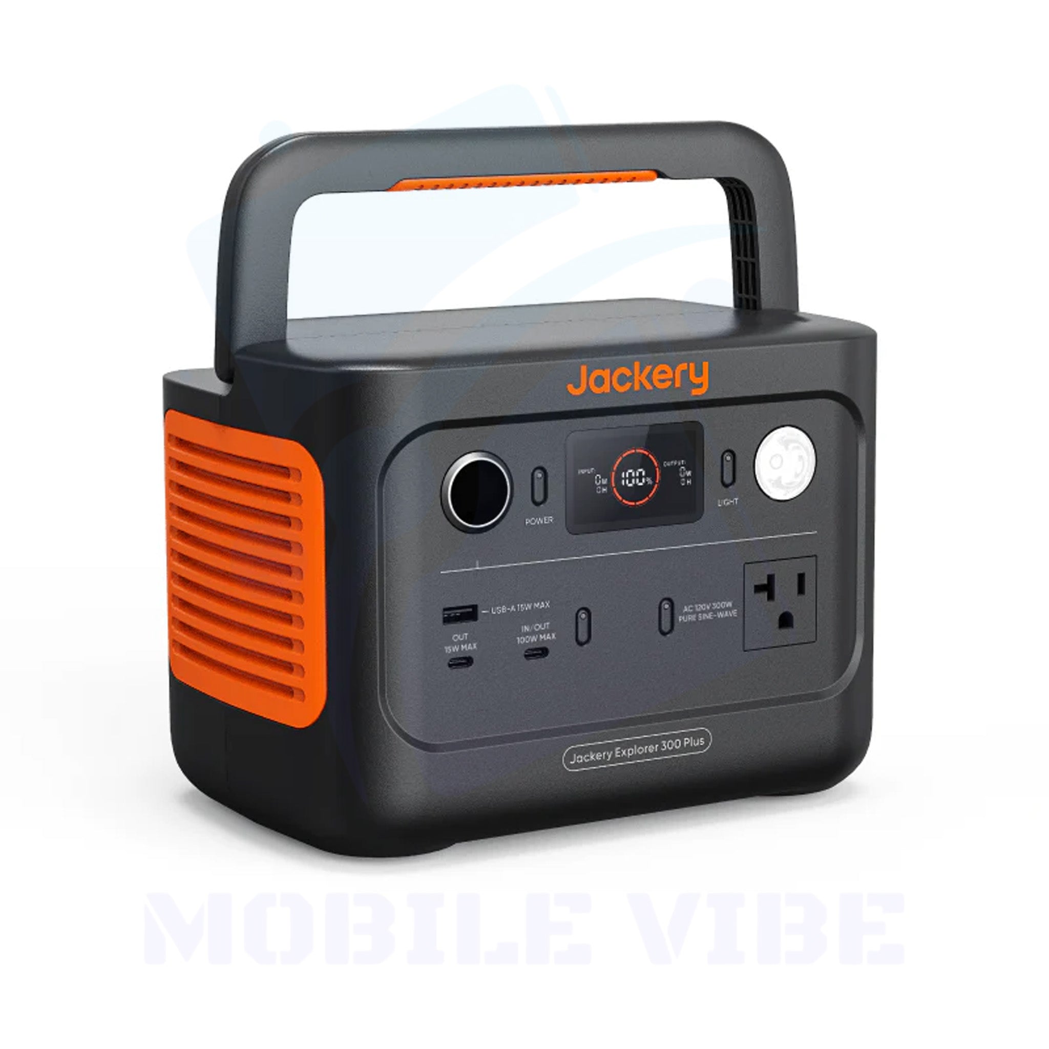 Jackery Explorer 300 Plus – 288 Wh LiFePO₄ Portable Power Station Side View