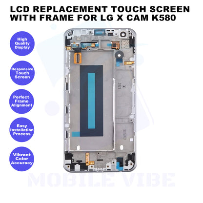 LCD Replacement Touch Screen with Frame for LG X Cam K580 Features
