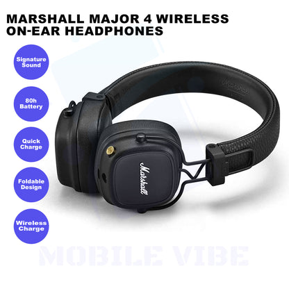 Marshall Major 4 Wireless Bluetooth On-Ear Headphones Features
