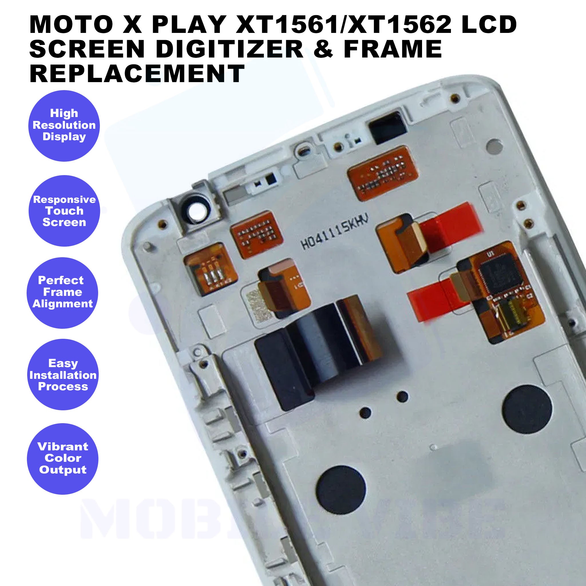 Moto X Play XT1561/XT1562 LCD Screen Digitizer & Frame Replacement Features